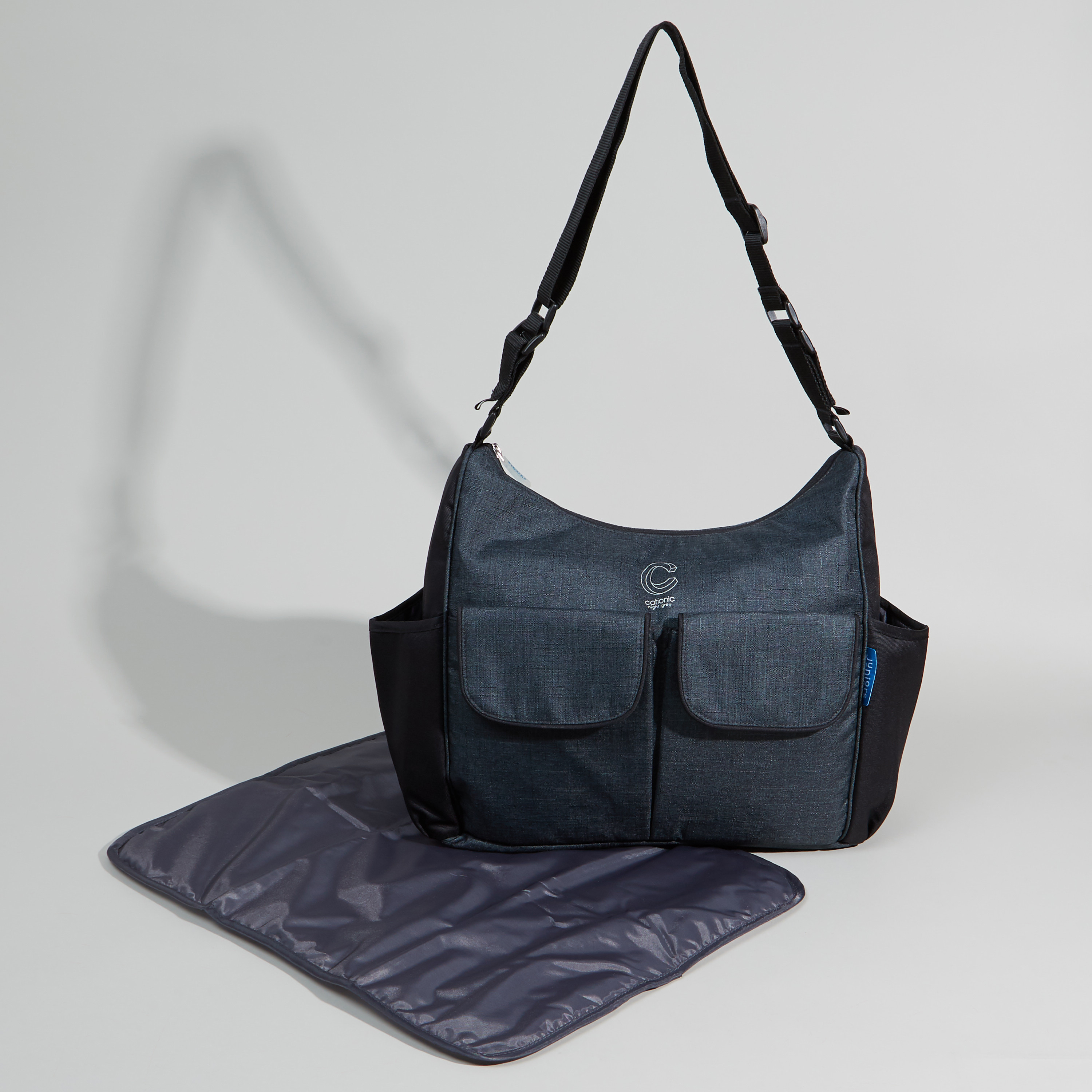 Juniors Textured Nursery Bag with Zip Closure-baby-gear-diaperbags-image-1