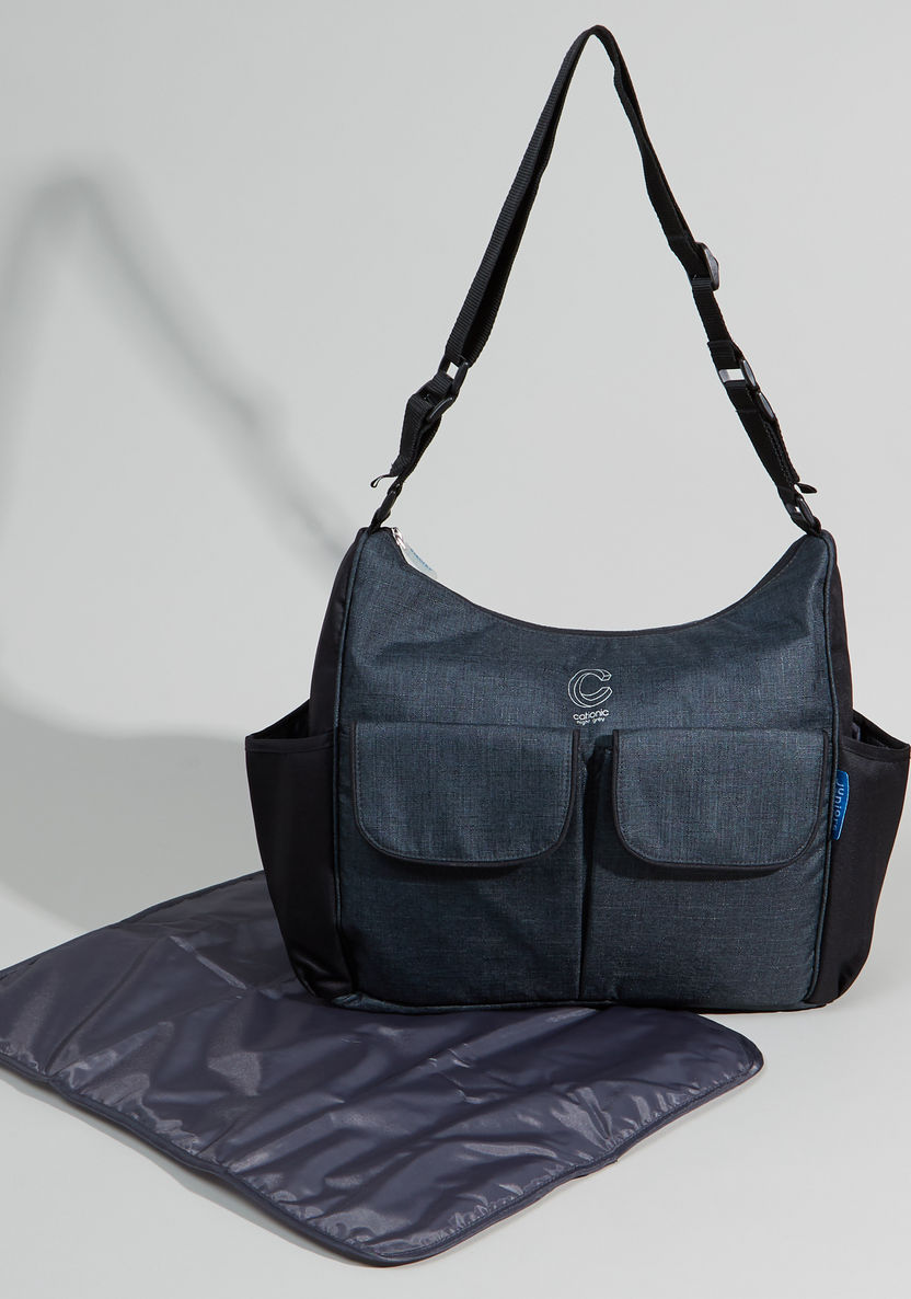 Juniors Textured Nursery Bag with Zip Closure-Diaper Bags-image-0