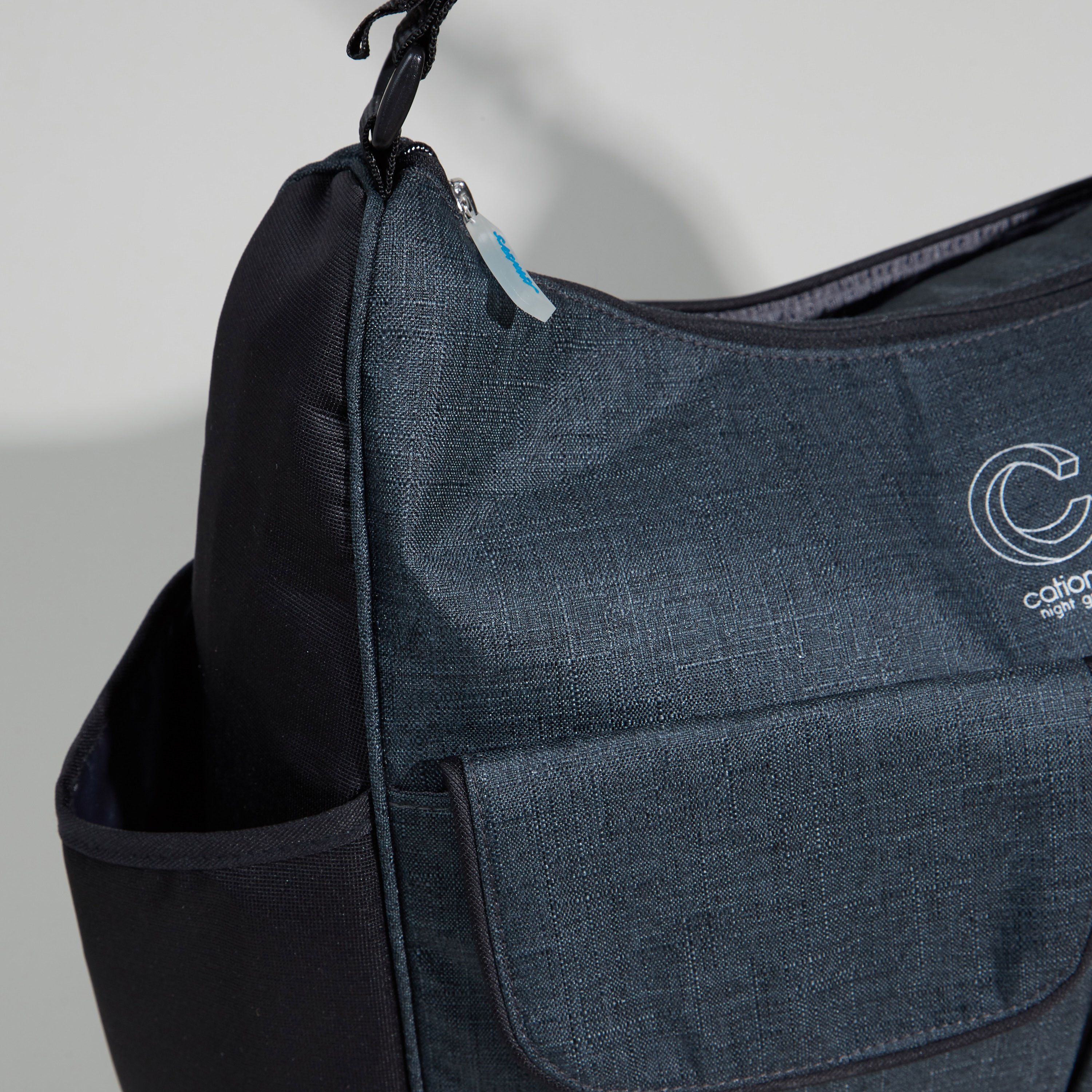 Juniors Textured Nursery Bag with Zip Closure-baby-gear-diaperbags-image-3