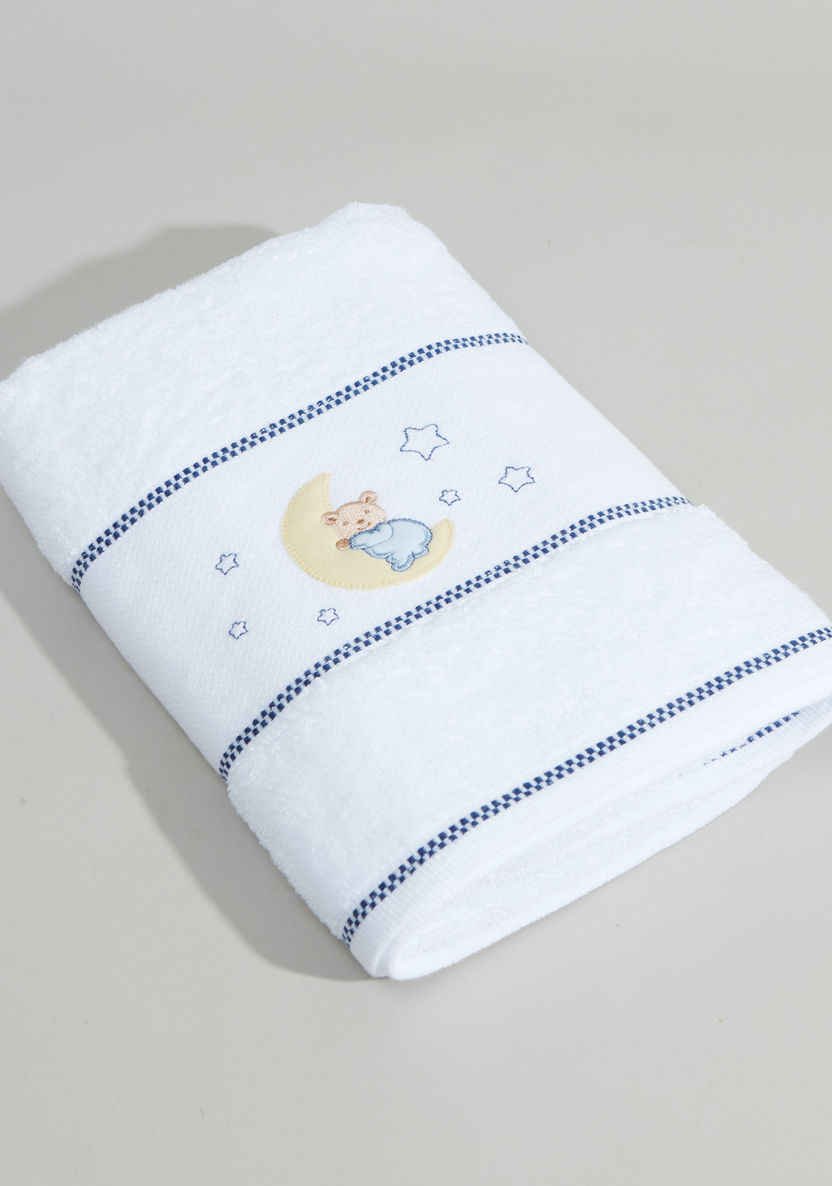 Juniors Embroidered Plush Towel - 60x120 cms-Towels and Flannels-image-0