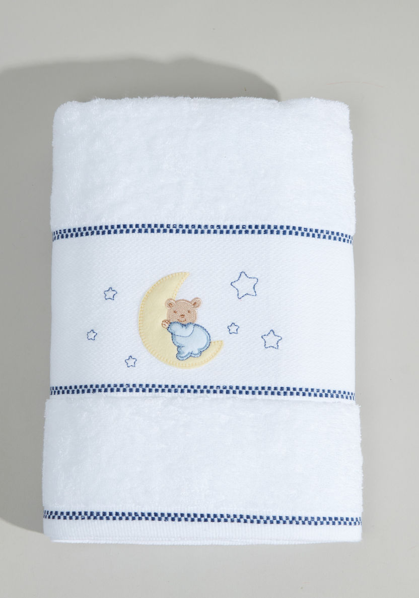 Juniors Embroidered Plush Towel - 60x120 cms-Towels and Flannels-image-1