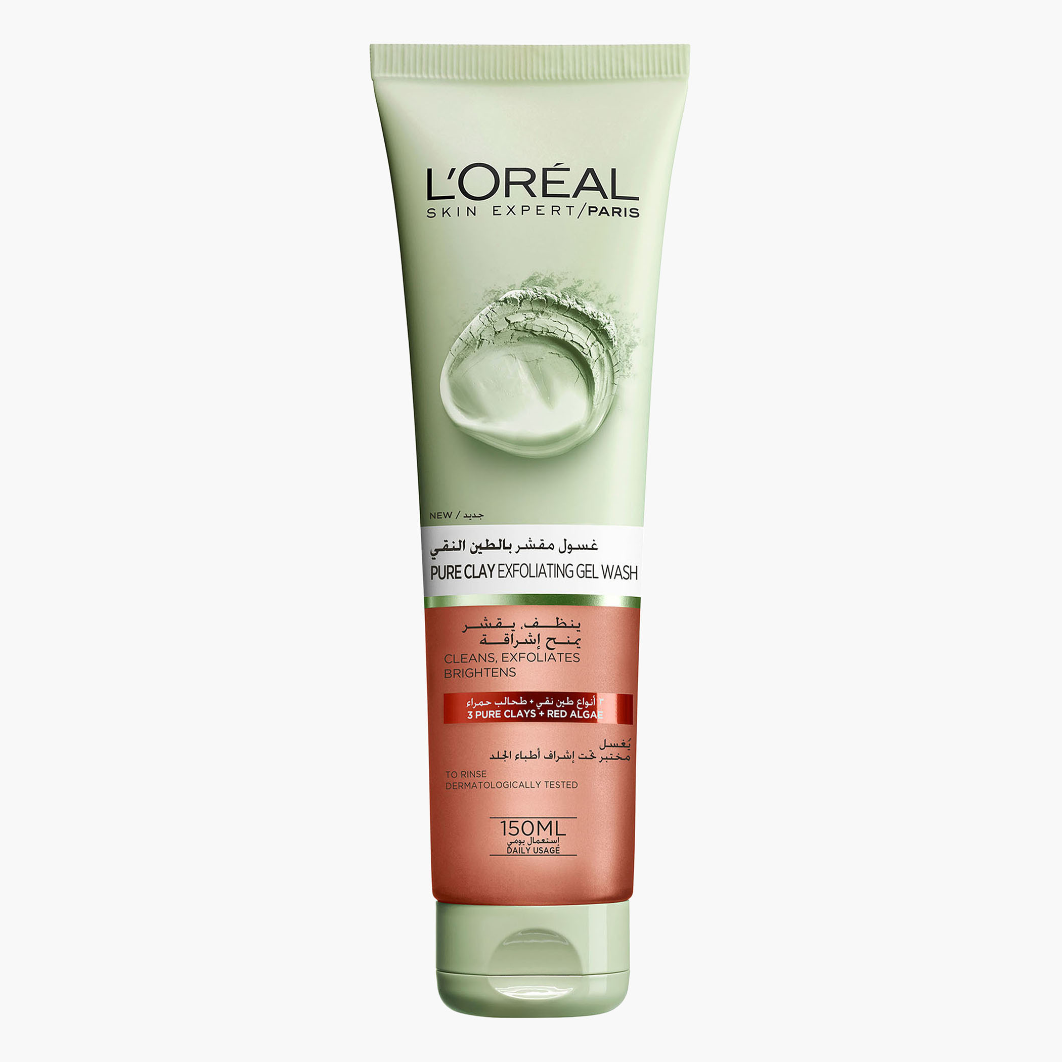 L’Oréal ParisPure Clay Exfoliating Red Algae Gel Wash-beautyandpersonalcare-skin-cleansers-facewashandcleansers-image-1