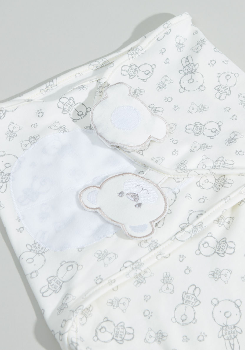 Juniors Bear Printed Baby Cuddle Wrap-Swaddles and Sleeping Bags-image-1