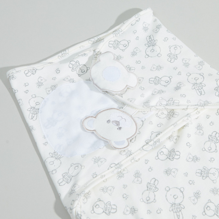 Juniors Bear Printed Baby Cuddle Wrap