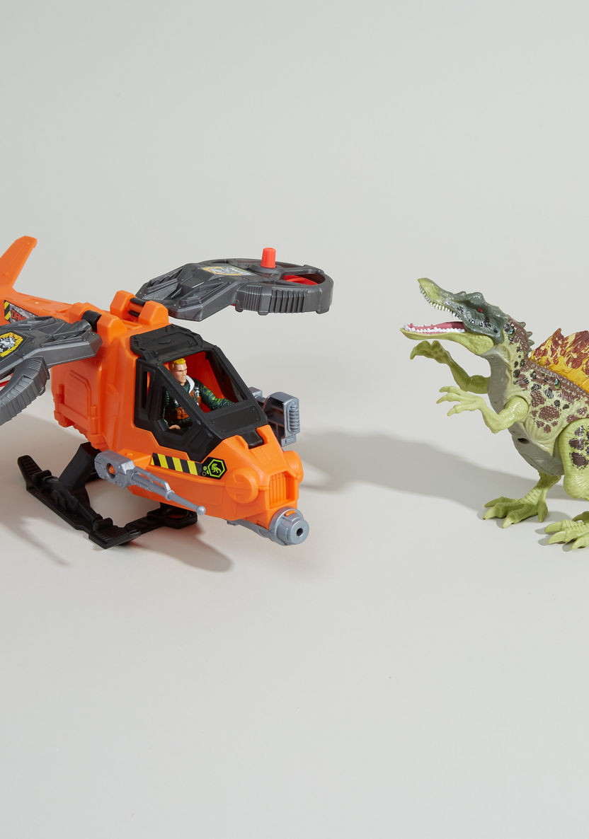 Dino Valley 6-Piece Steelhawk and Dino Playset-Scooters and Vehicles-image-1