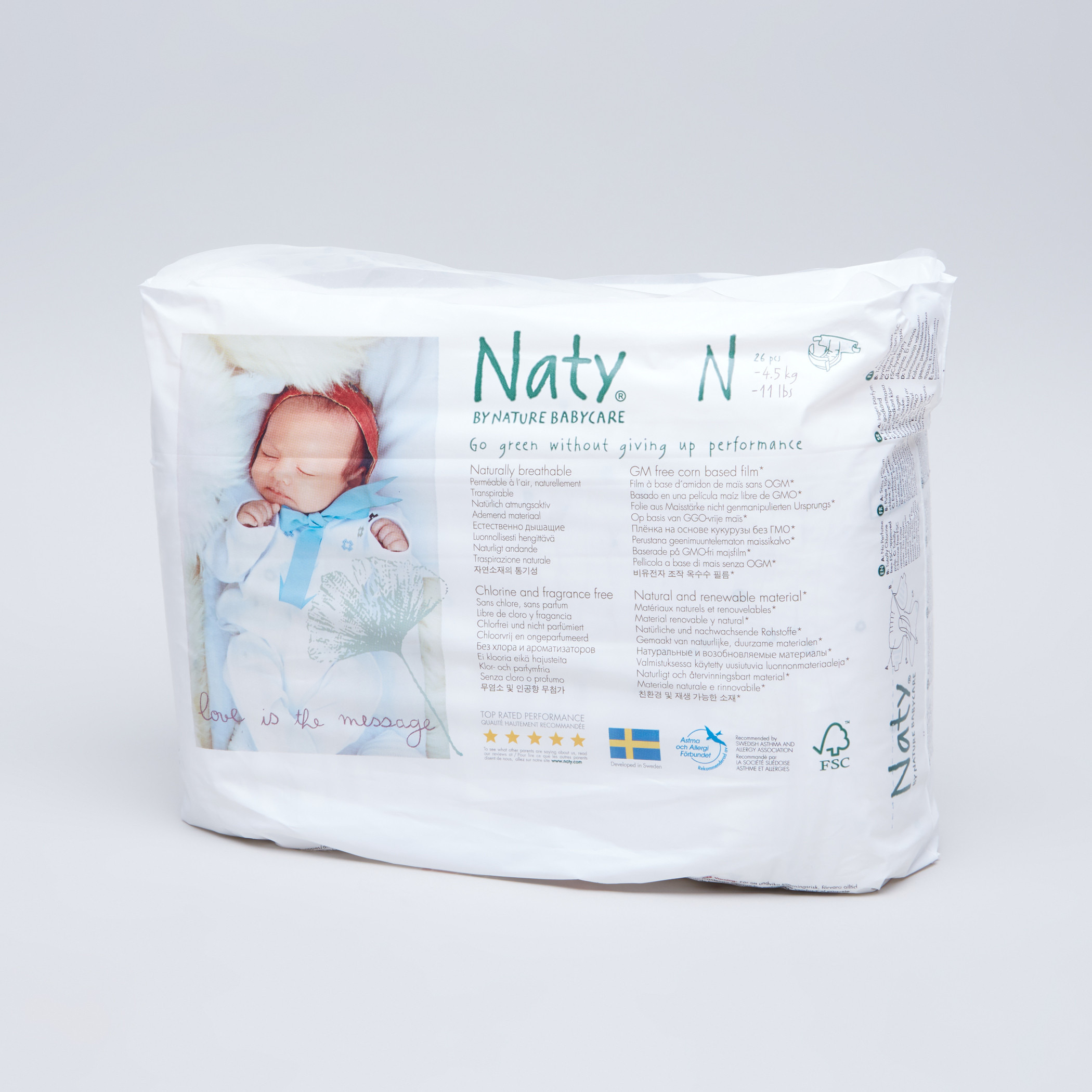 Naty ECO Size 1, 26-Diapers Pack - 0-4.5 kgs-baby-diapering-diapers-image-1