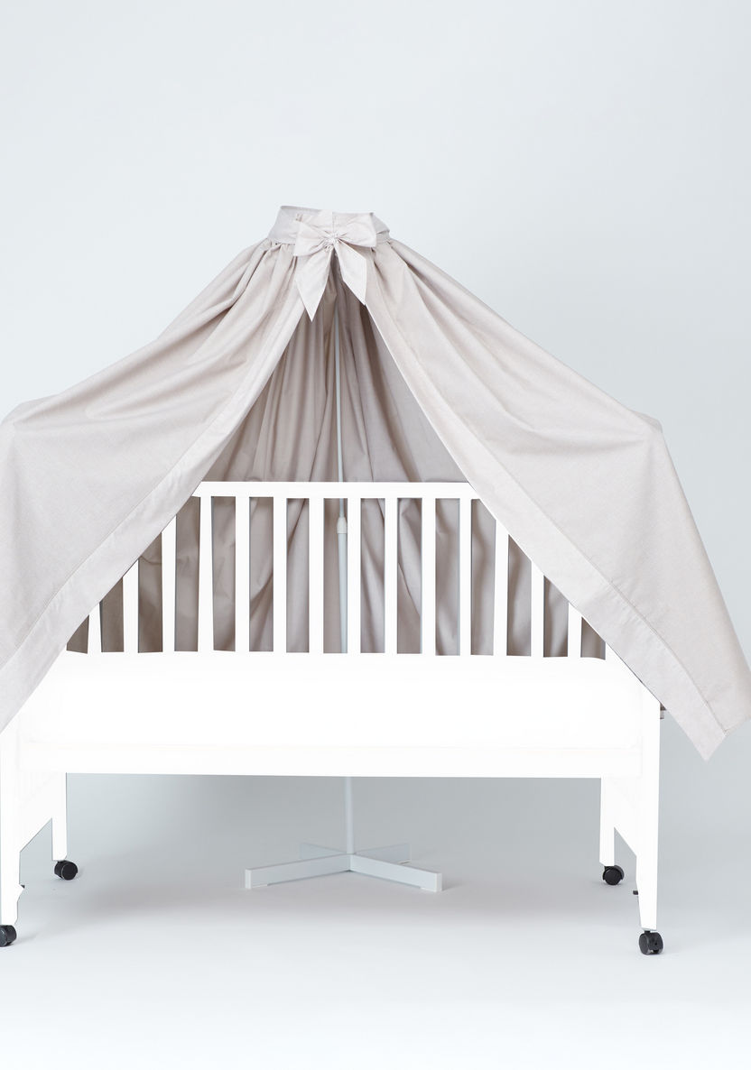 Juniors Printed Bow Embellished Canopy-Crib Accessories-image-0