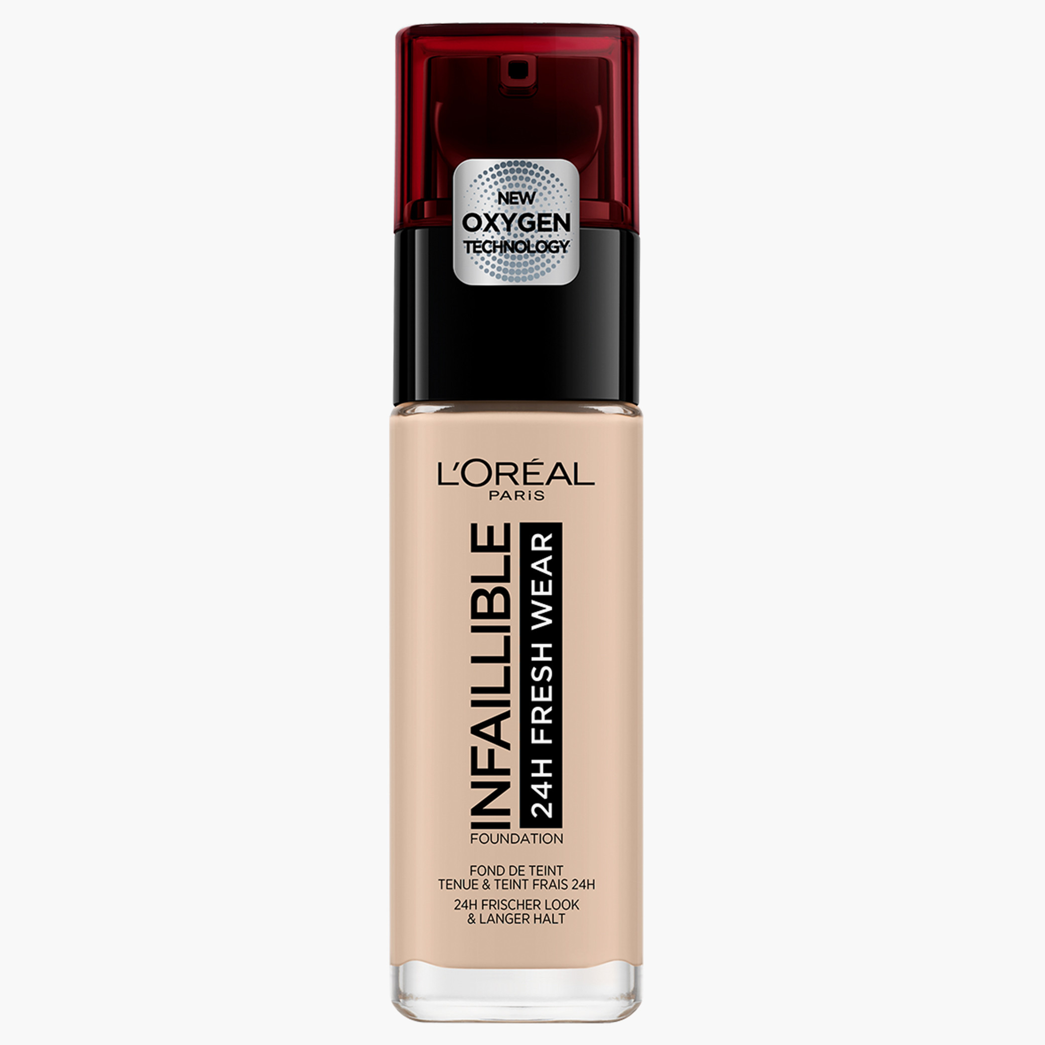 كريم أساس سائل فريش وير 24 ساعة إنفيليبل من لوريال باريس-beautyandpersonalcare-makeup-face-foundations-image-1