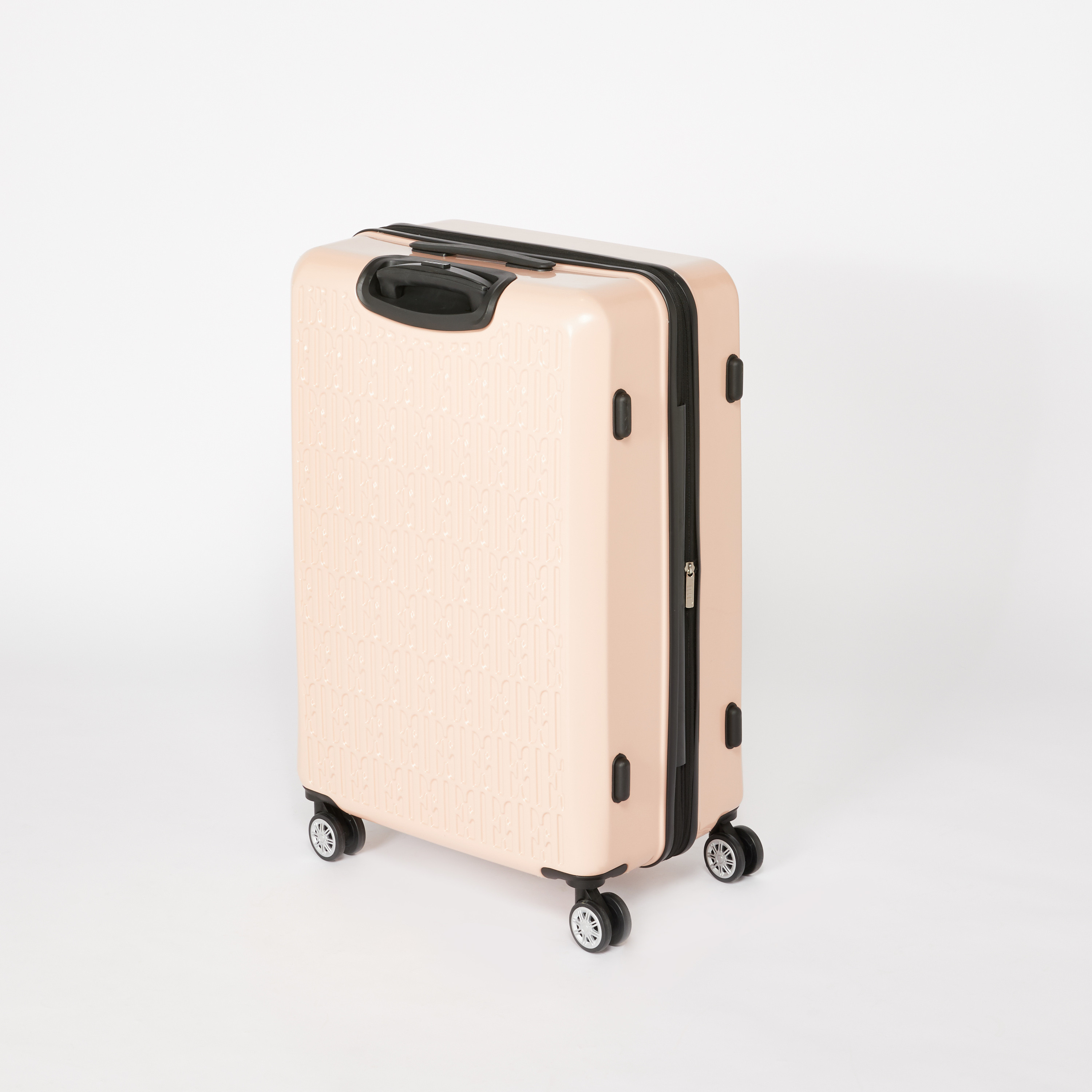 Shop ELLE Textured Hard Case Luggage Trolley Bag with Zip Closure Online Splash Saudi