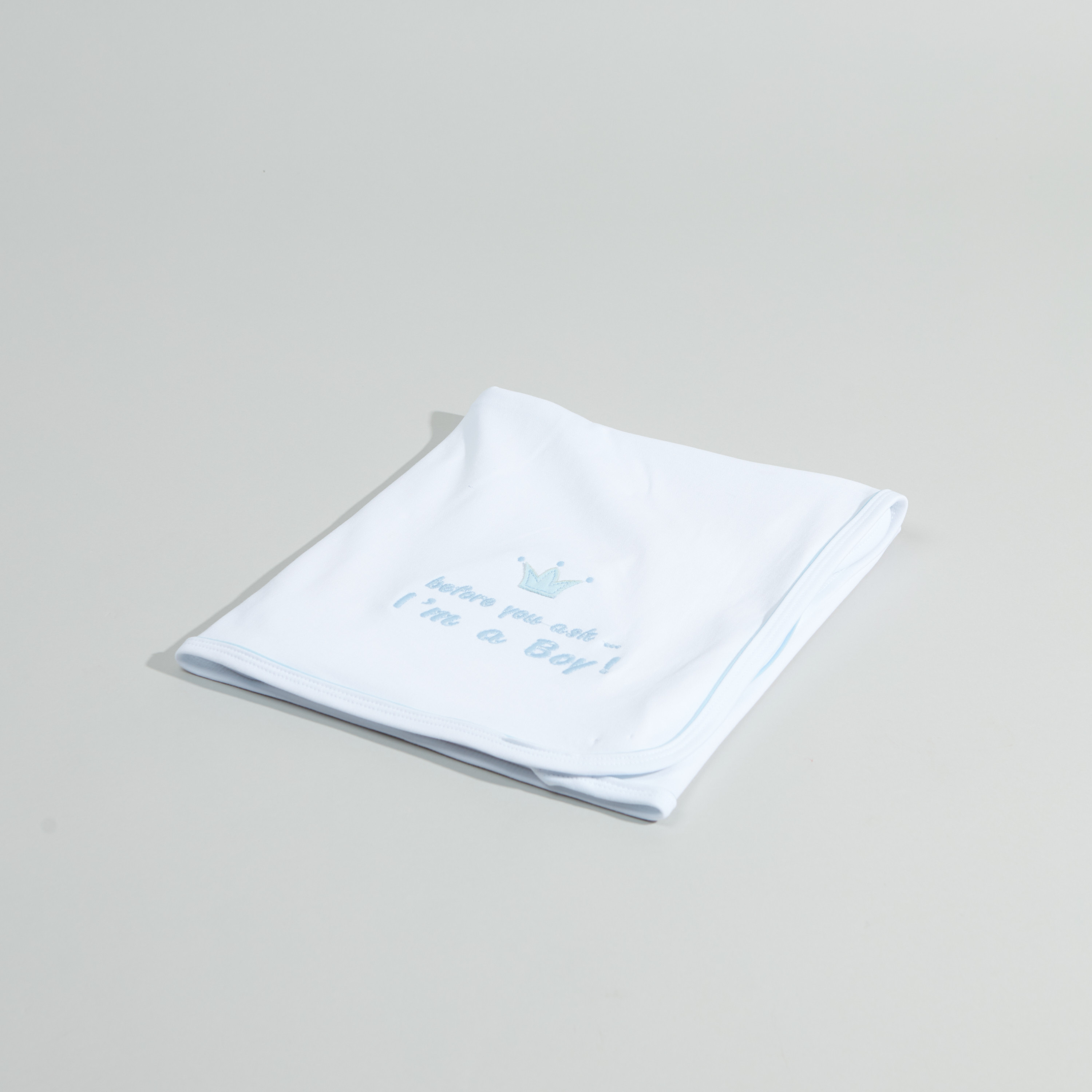 Juniors Embroidered Receiving Blanket - 80x80 cms-baby-nursery-blanketsandswaddles-blanketsandquilts-image-1
