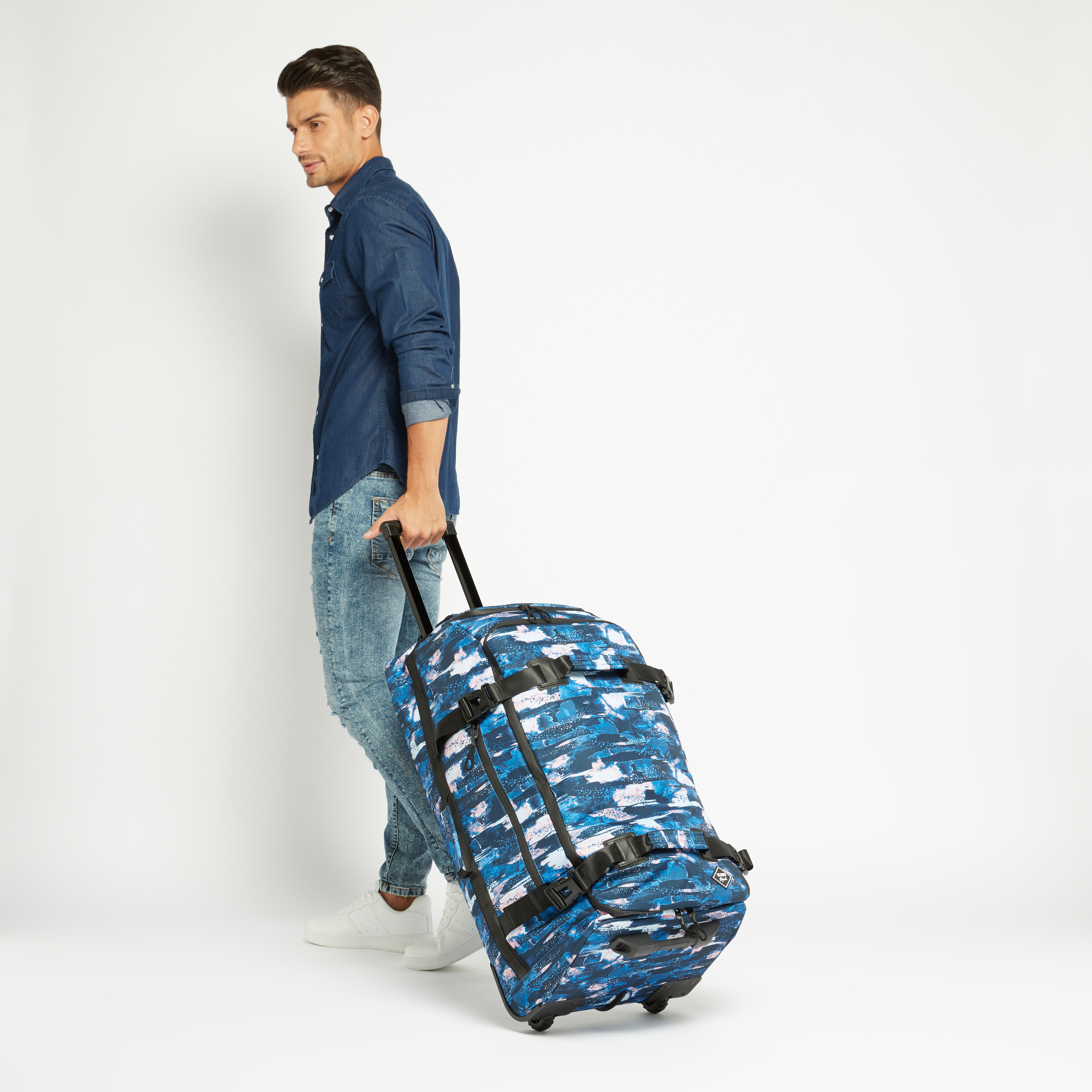 Lee Cooper Printed Travel Trolley Bag