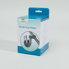Juniors Black Stroller Cup Holder with Unique Finger Design (BPA Free)