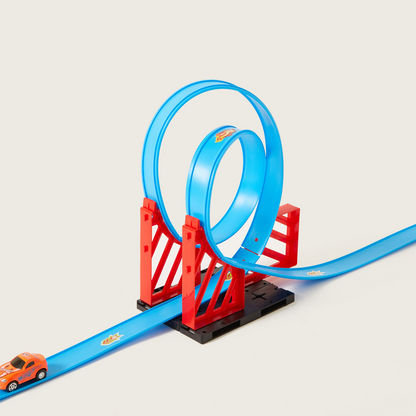 Juniors Super Racer Track  with 1-Pull Back Car-Scooters and Vehicles-image-1