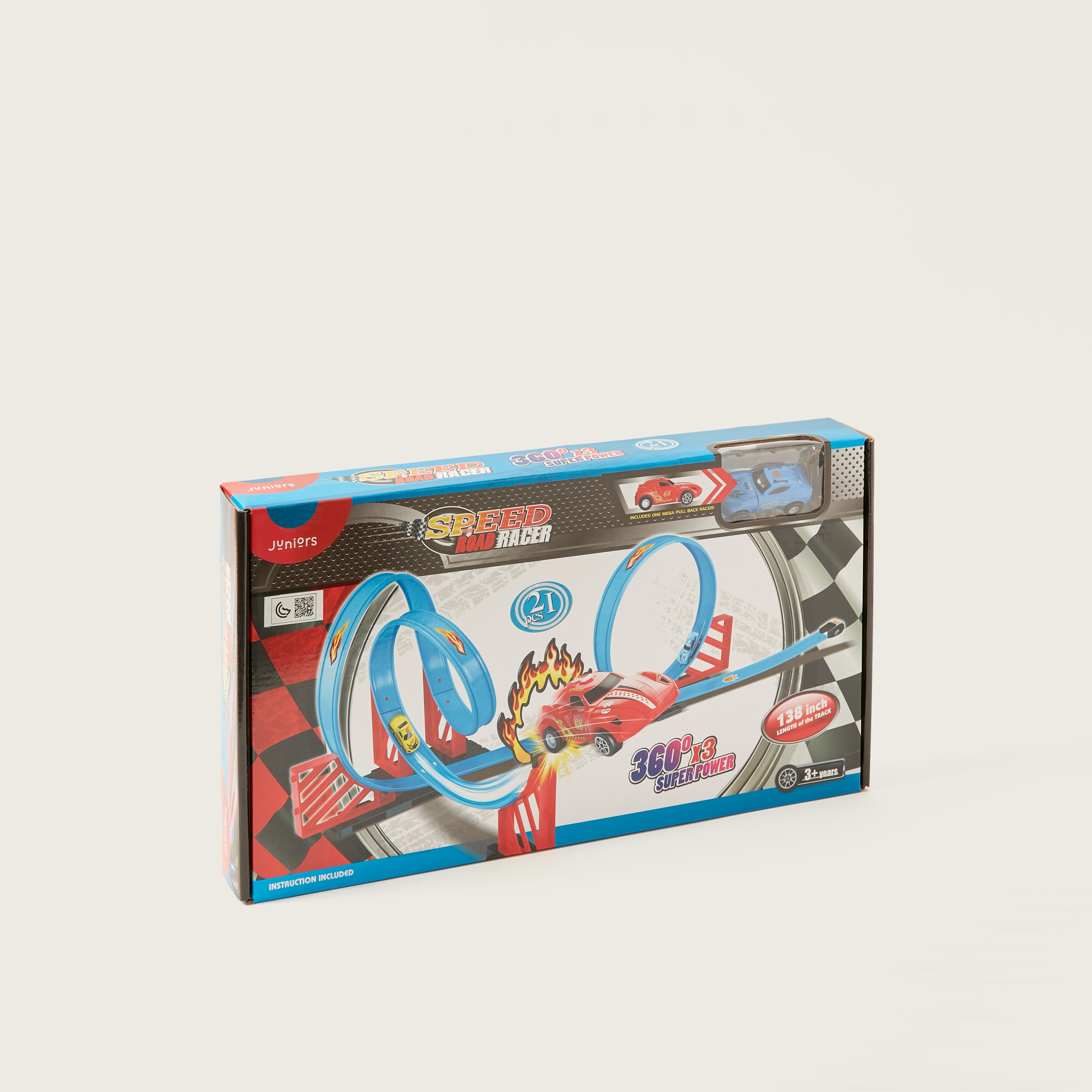 Juniors Pull Back Super Track with 1 racing car-toys-playvehicles-vehicleplaysets-image-5