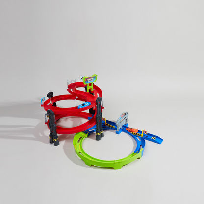 Juniors Super Racer Track Playset with 2 Pull Back Cars-Gifts-image-1