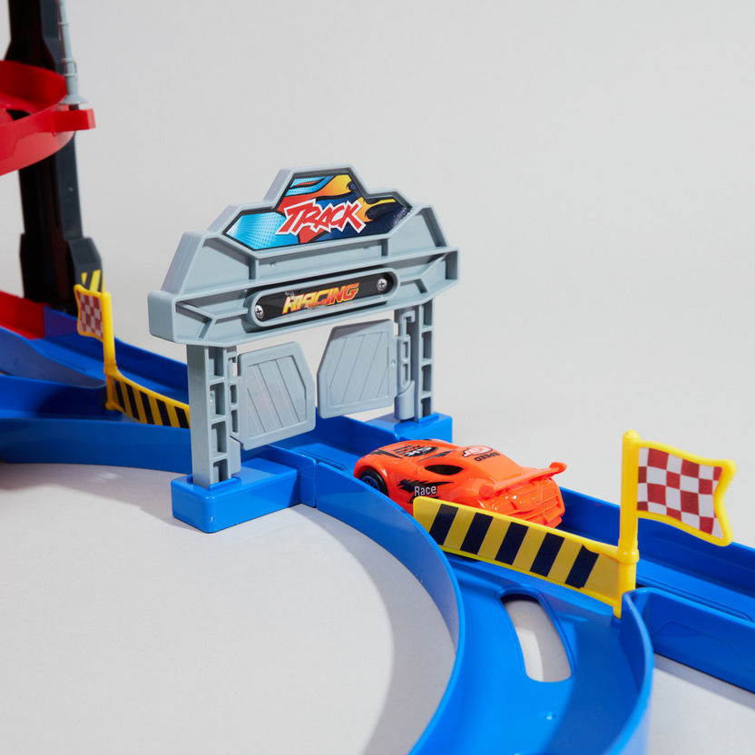 Juniors Super Racer Track Playset with 2 Pull Back Cars-Gifts-image-2