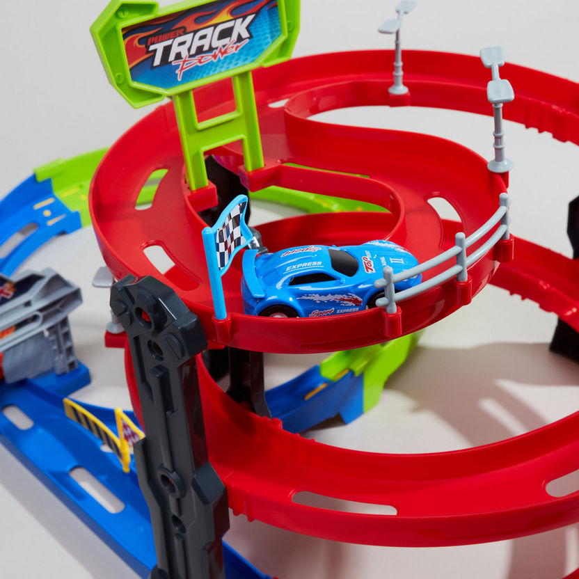 Juniors Super Racer Track Playset with 2 Pull Back Cars-Gifts-image-4