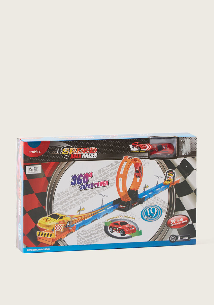 Juniors Super Racer Track Playset with 1 Pull Back Car-Gifts-image-3