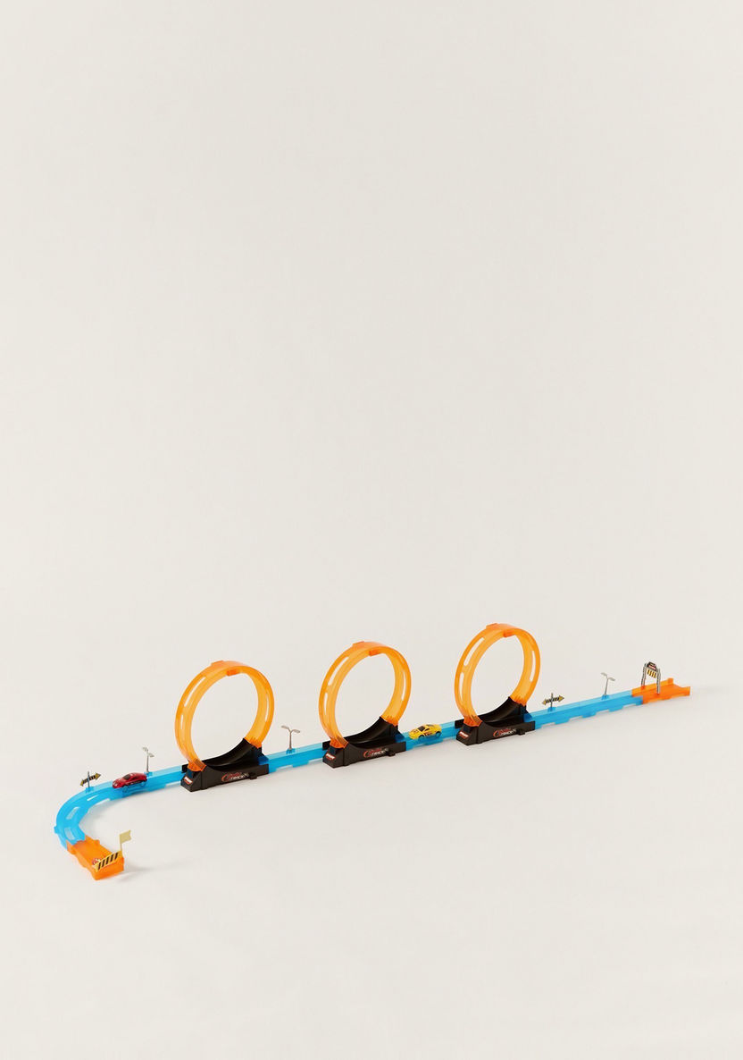 Juniors Super Racer Track Playset with 2 Pull Back Cars-Gifts-image-0