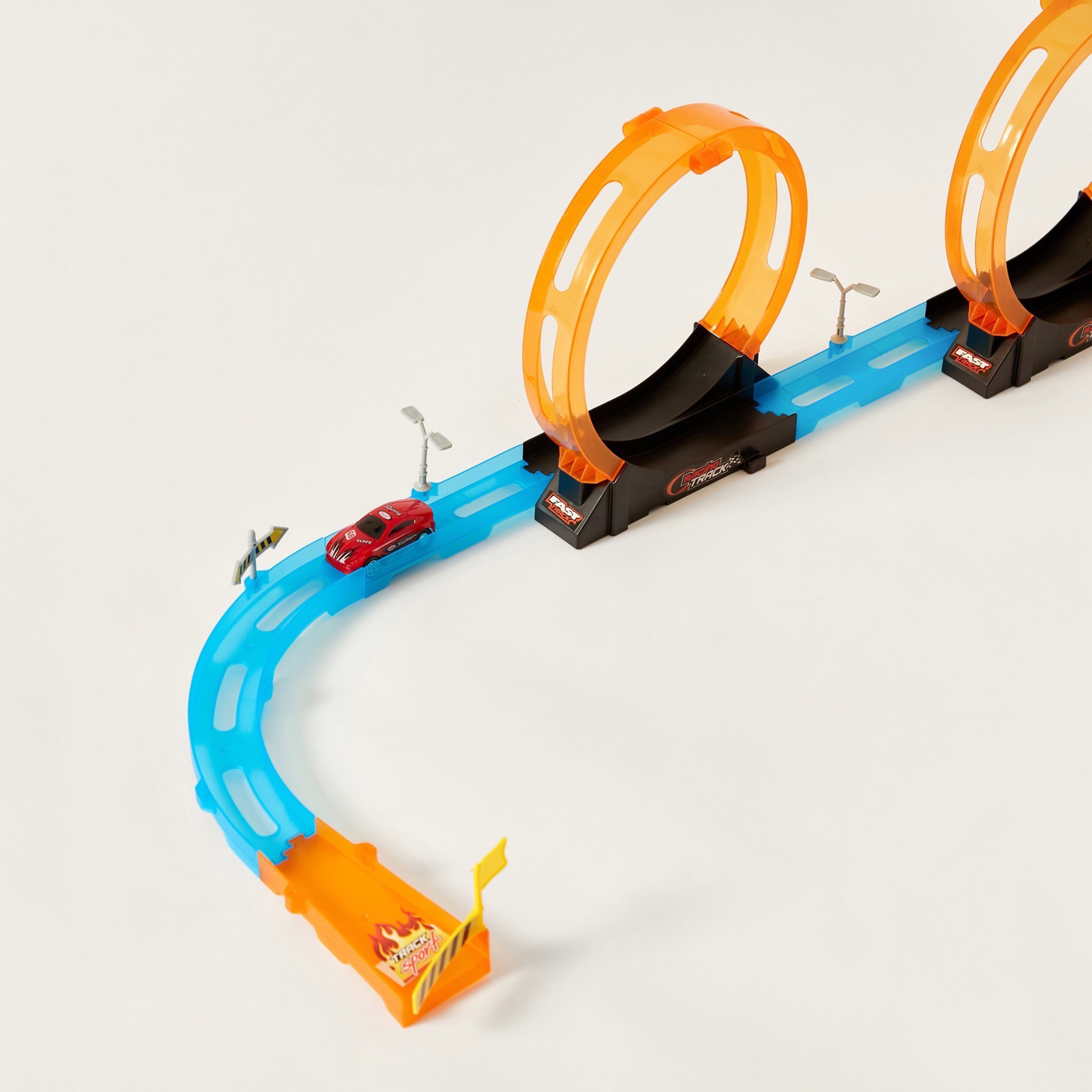 Juniors Super Racer Track Playset with 2 Pull Back Cars-toys-playvehicles-vehicleplaysets-image-2