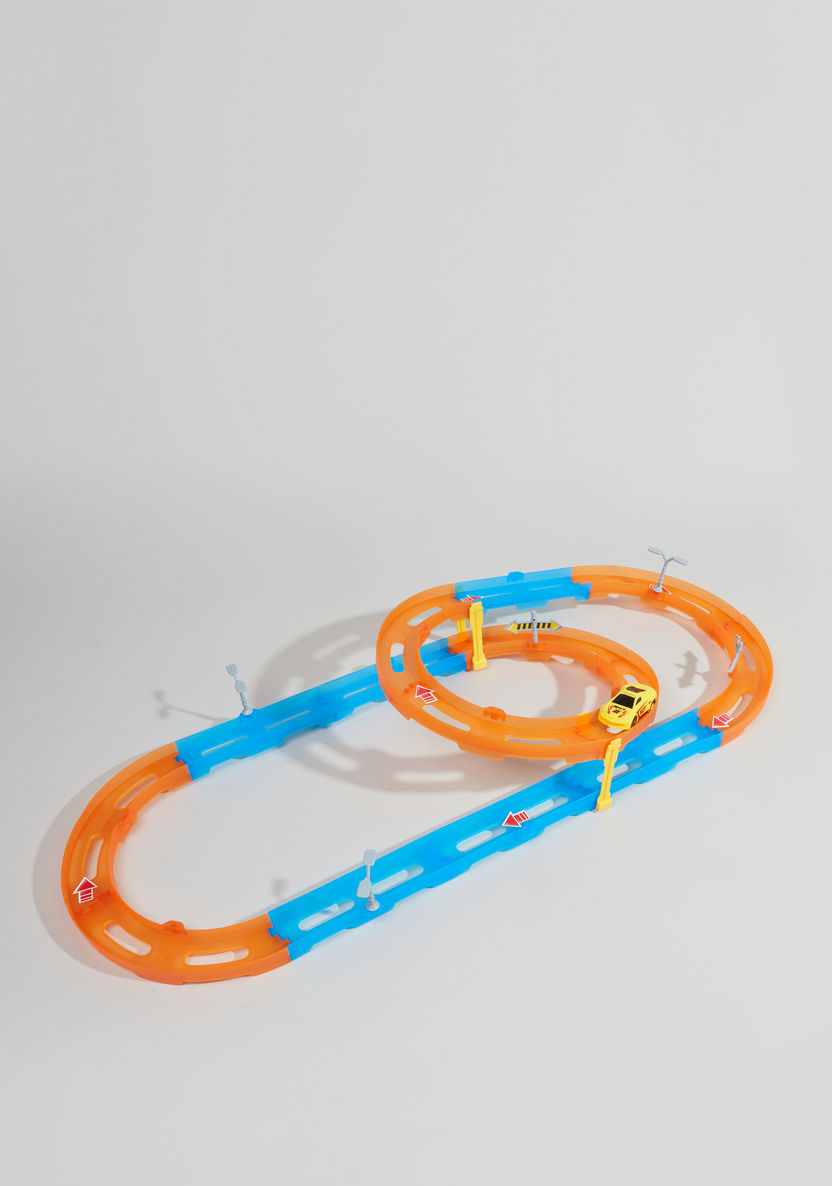Juniors Super Racer Track Playset with 1 Pull Back Car-Scooters and Vehicles-image-3
