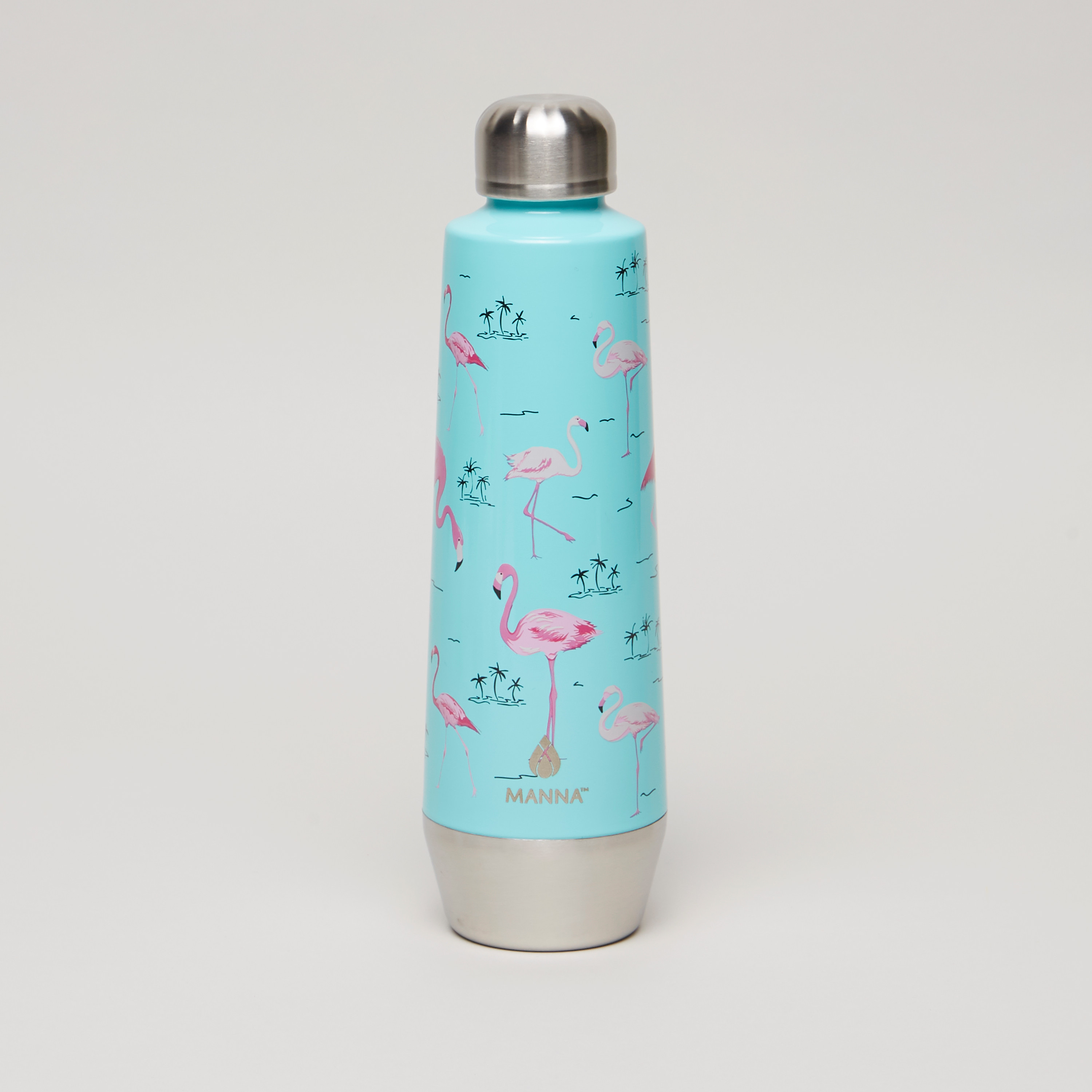 Manna Flamingo Printed Water Bottle with Cap - 600 ml-school-waterbottles-image-1