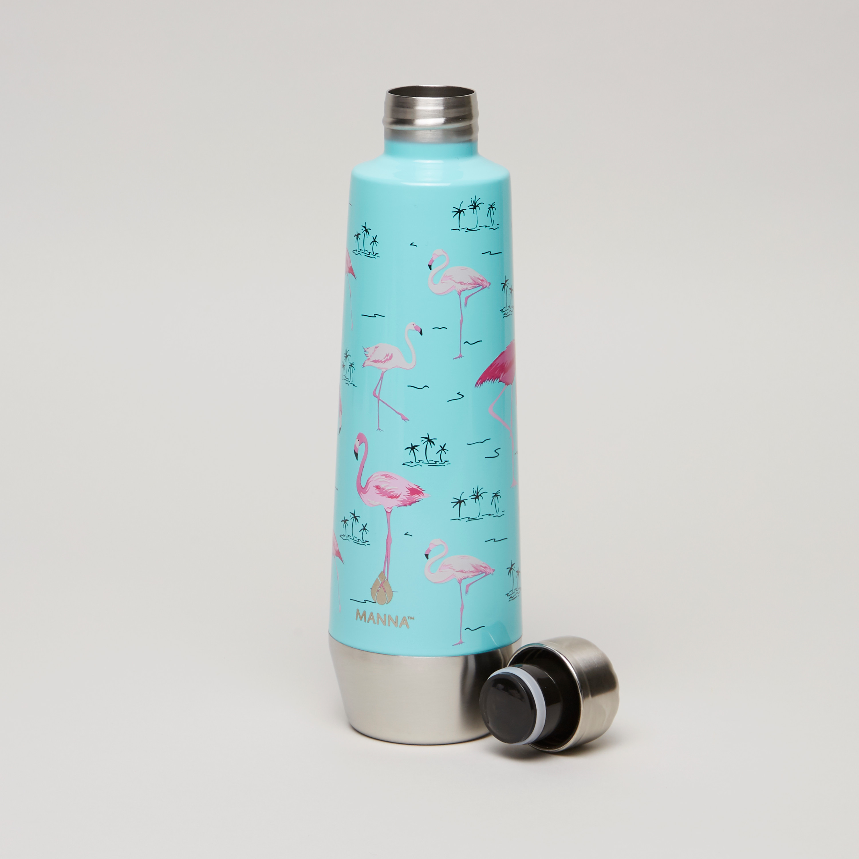 Manna Flamingo Printed Water Bottle with Cap - 600 ml-school-waterbottles-image-2