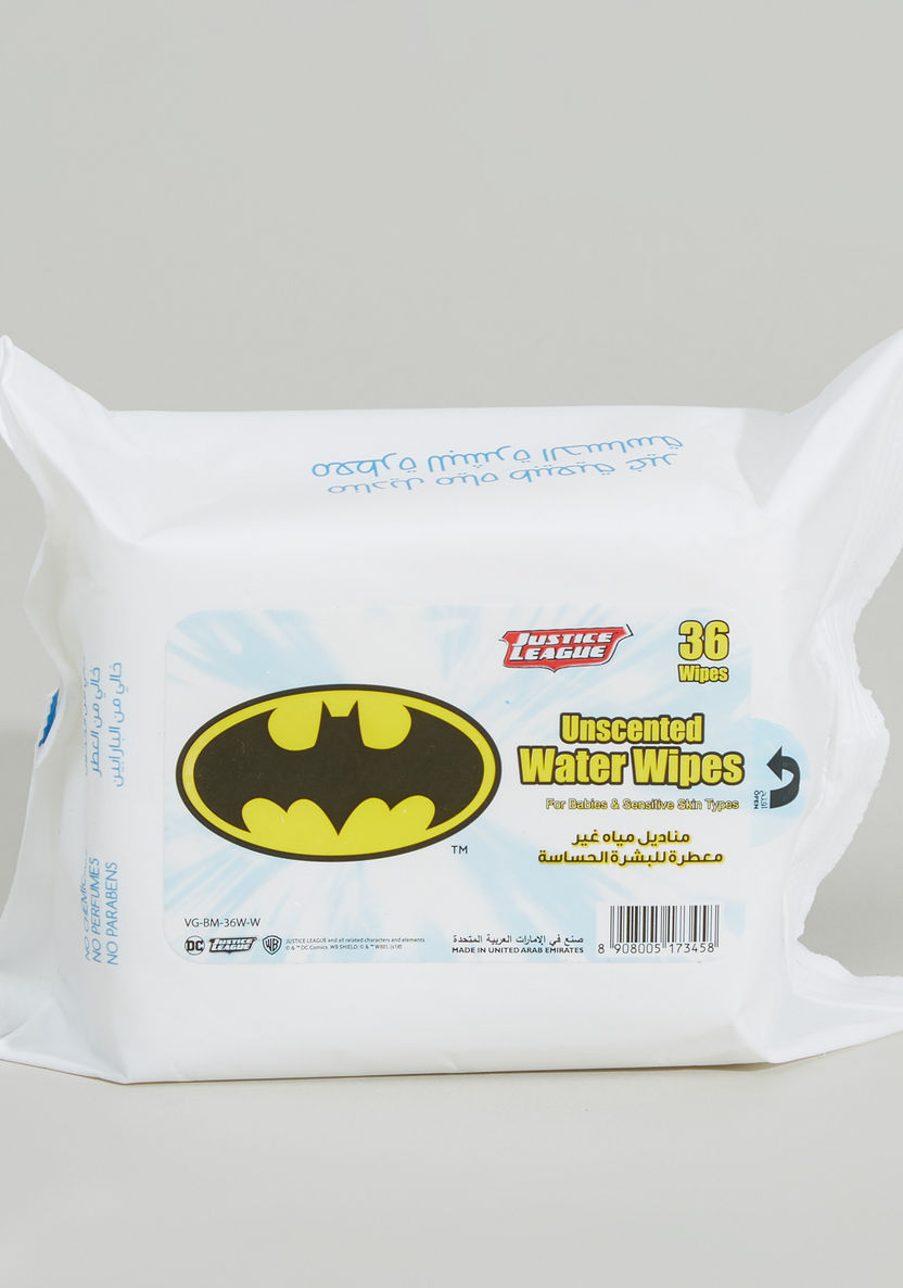 Batman Unscented Water Wipes - 36 Pieces-Baby Wipes-image-0