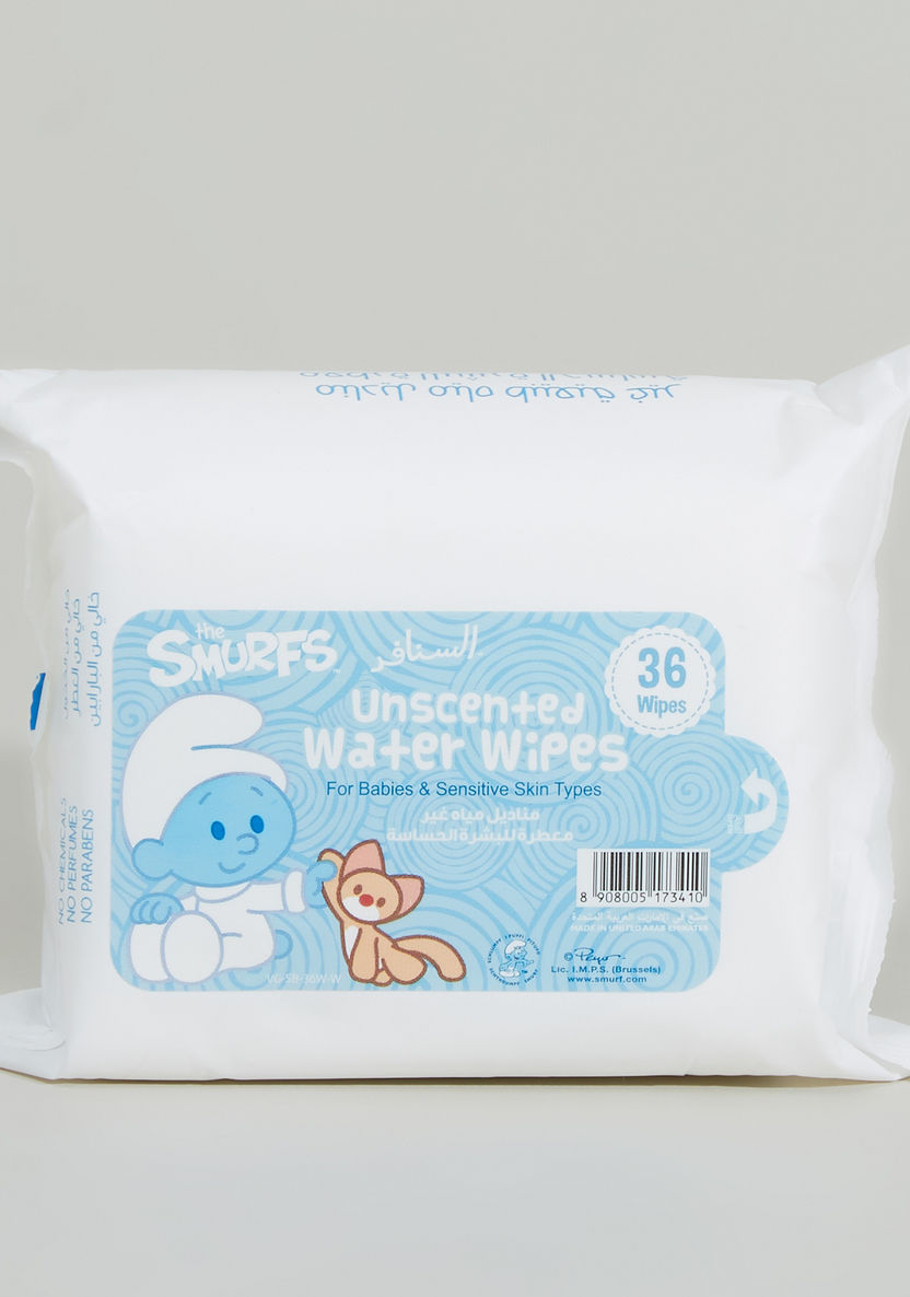 The Smurfs Water Wipes - 36 Pieces-Baby Wipes-image-0