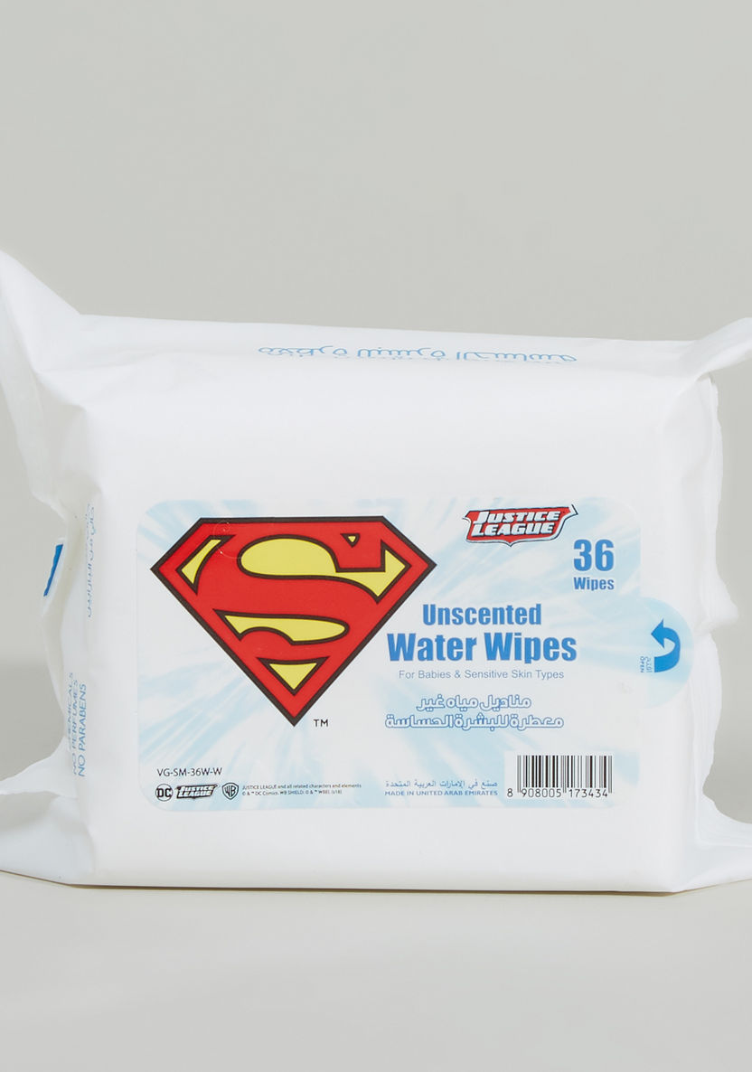 Superman Unscented Water Wipes - 36 Pieces-Baby Wipes-image-0