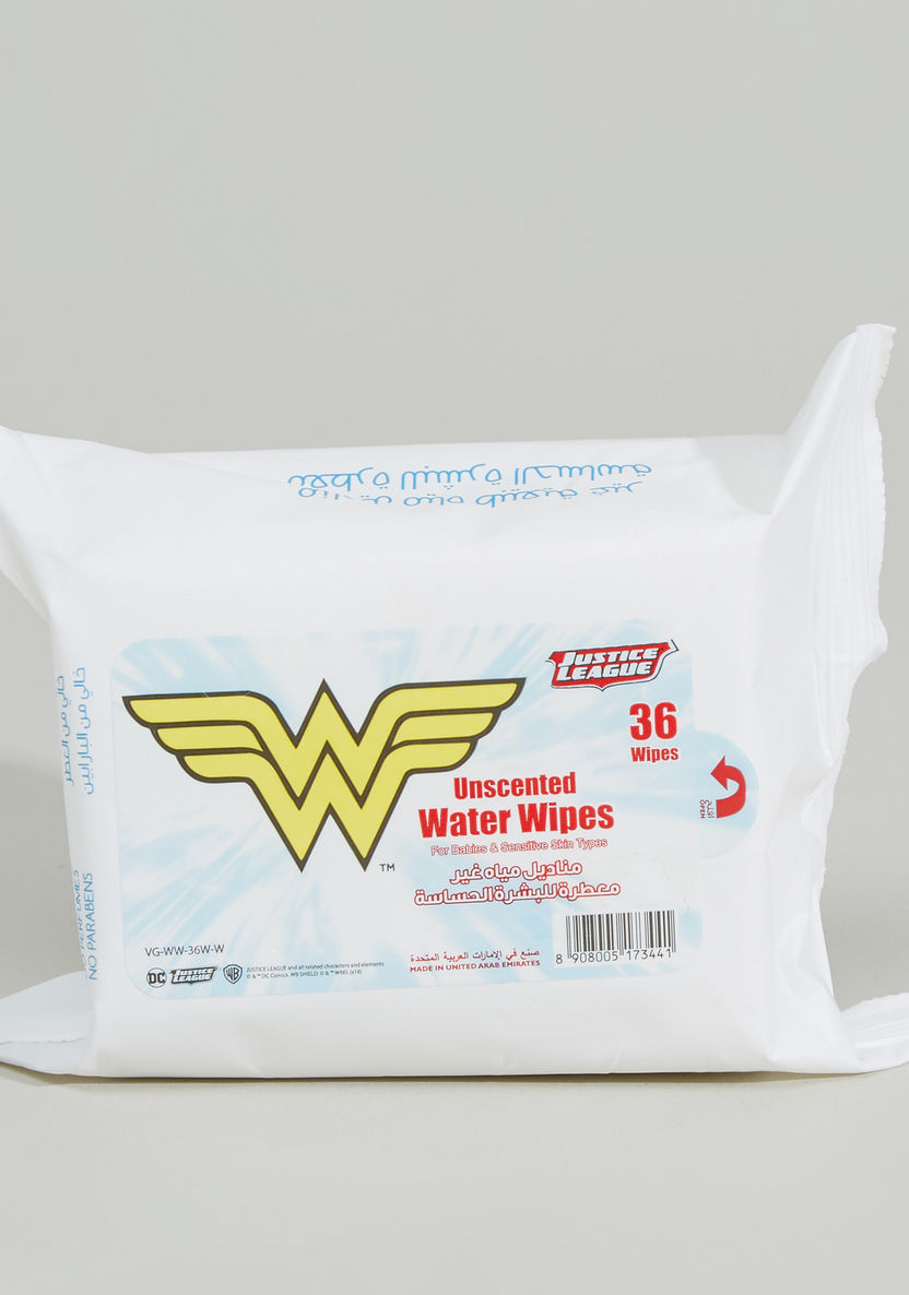 Wonder Woman Unscented Water Wipes - 36 Pieces-Baby Wipes-image-0