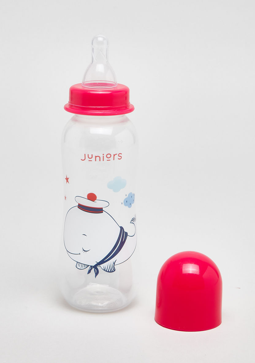 Juniors Printed 3-Piece Feeding Bottle - 250ml-Bottles and Teats-image-1