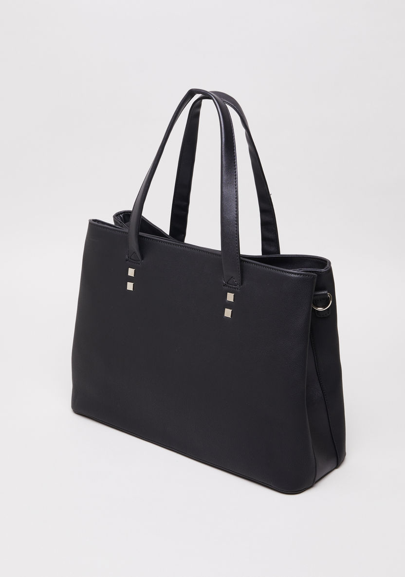 DC Brands Tote Bag with Metal Detail-Handbags-image-3