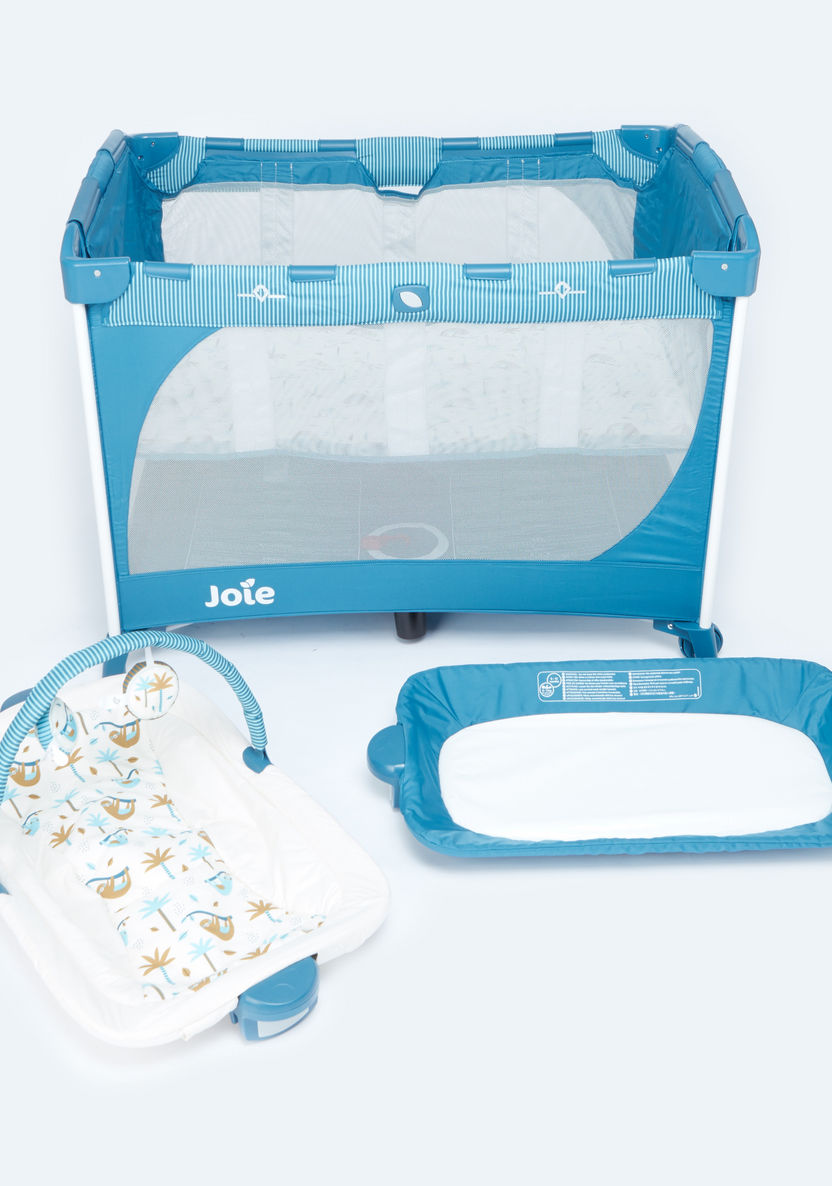 Joie Playard Blue Commuter Change Travel Cot with Removable Bassinet (0+ months)-Travel Cots-image-4