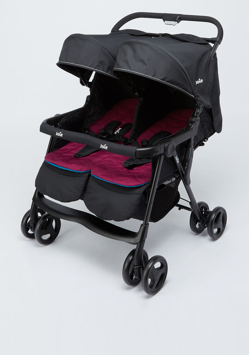 Joie Aire Black Twin Baby Stroller with 3 Reclining Positions (Upto 3 years)-Strollers-image-0
