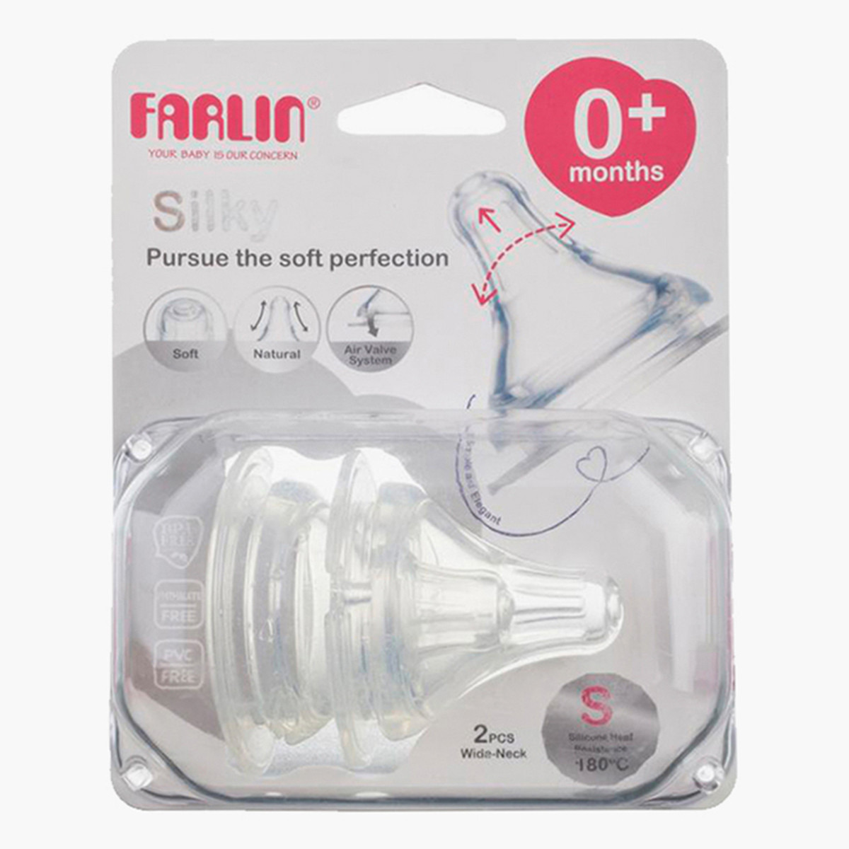 Farlin 2-Piece Teats Set - Small-baby-feeding-feedingbottles-bottlesandteats-image-1