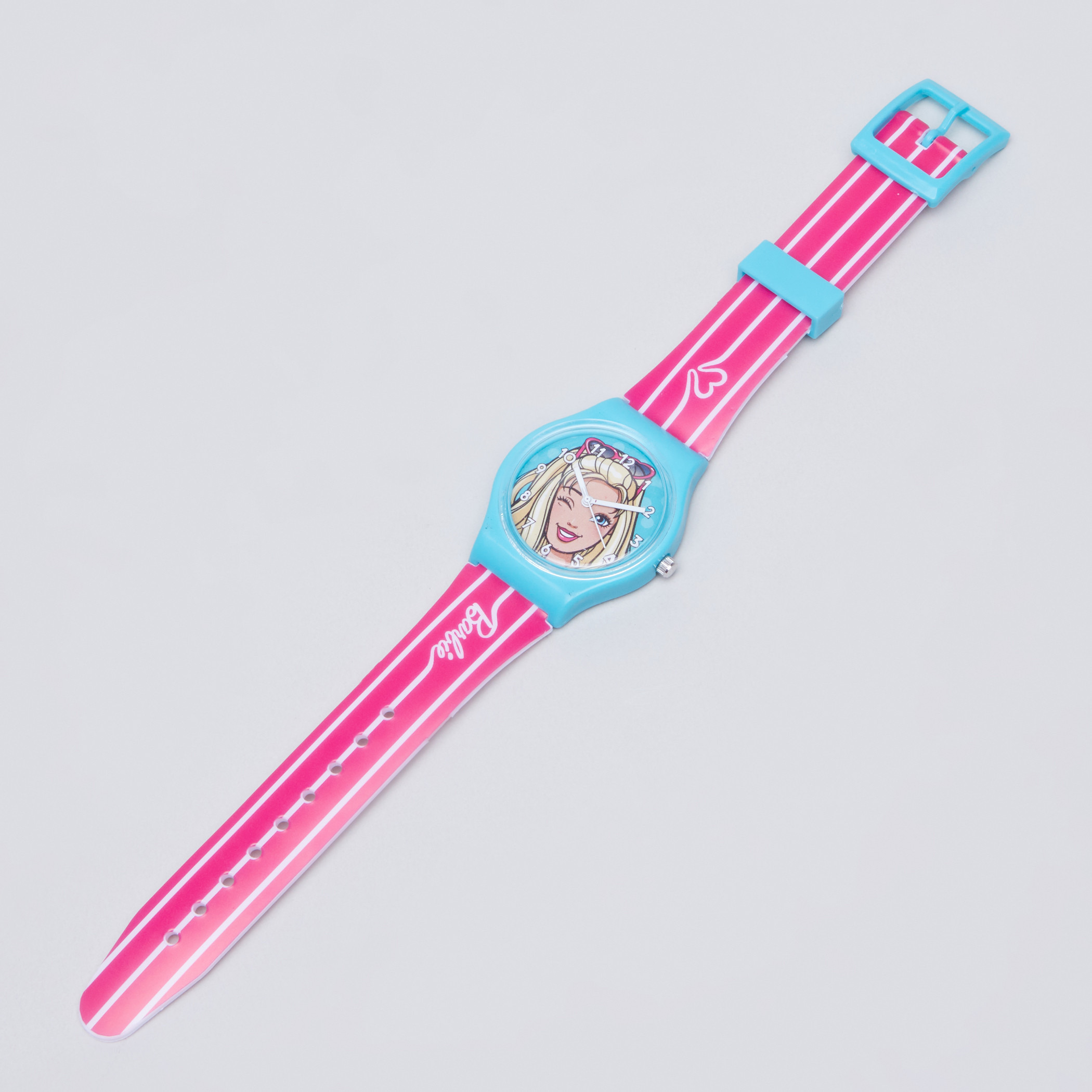 ساعة يد انالوج بطبعات من باربي.-girls-accessories-watches-image-1