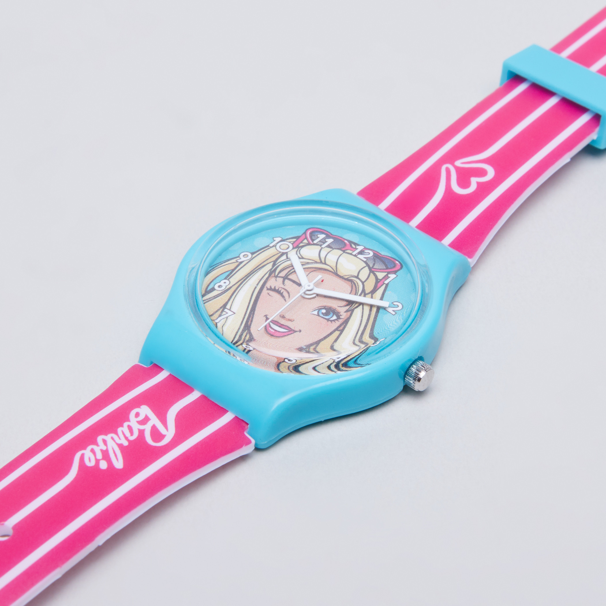 ساعة يد انالوج بطبعات من باربي.-girls-accessories-watches-image-2