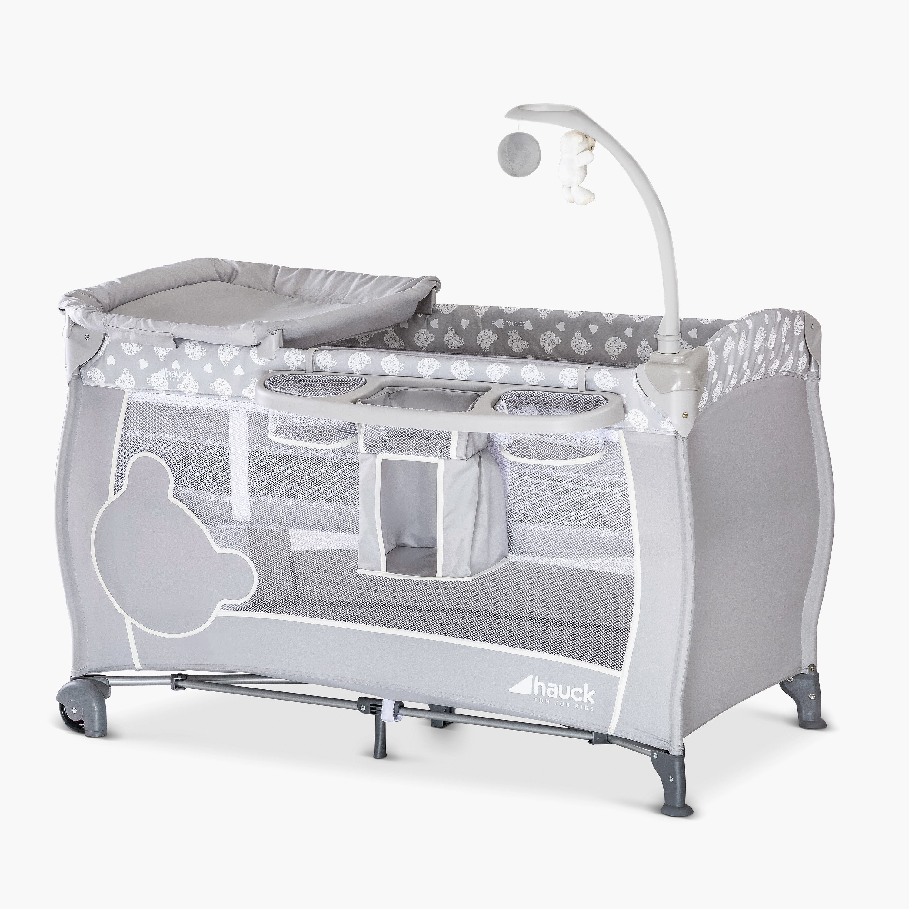 سرير متنقل قابل للطي بيبي سنتر من هوك-baby-nursery-furniture-cribsandbeds-travelcots-image-1