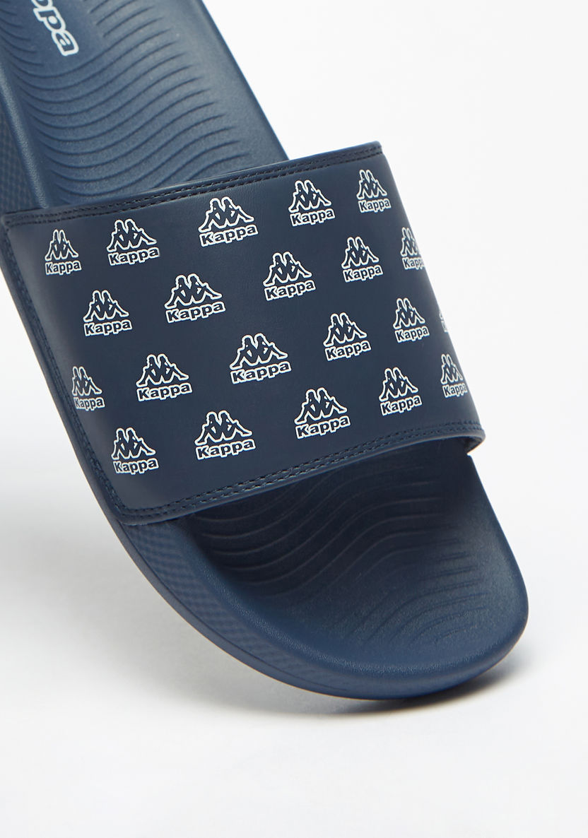 Kappa Men's Logo Print Slip-On Slide Slippers-Men%27s Flip Flops & Beach Slippers-image-3