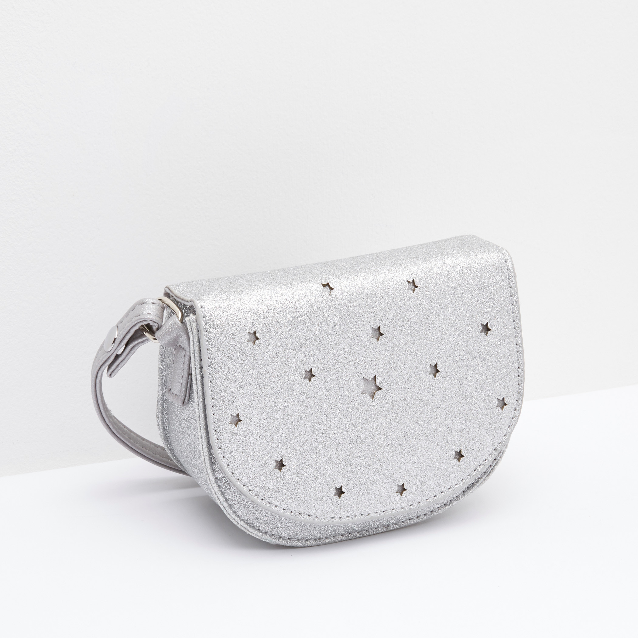 Textured Satchel Bag with Star Cutwork Detail-girls-accessories-bags-image-3