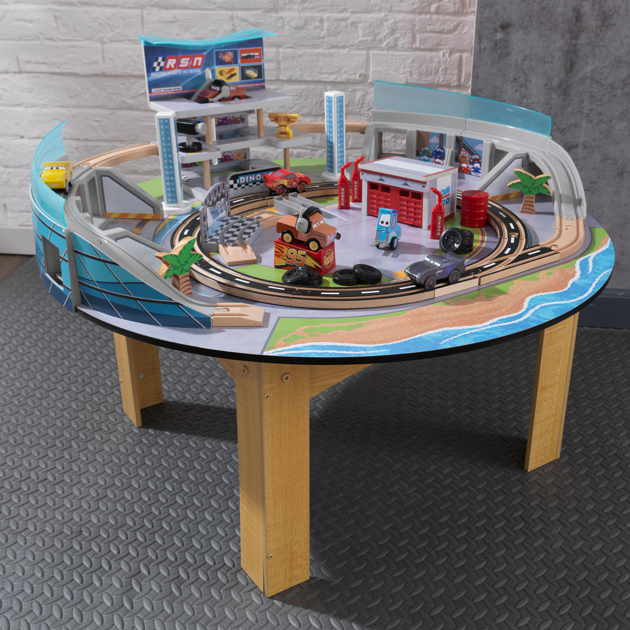 Kidkraft cars 3 florida best sale racetrack set and table