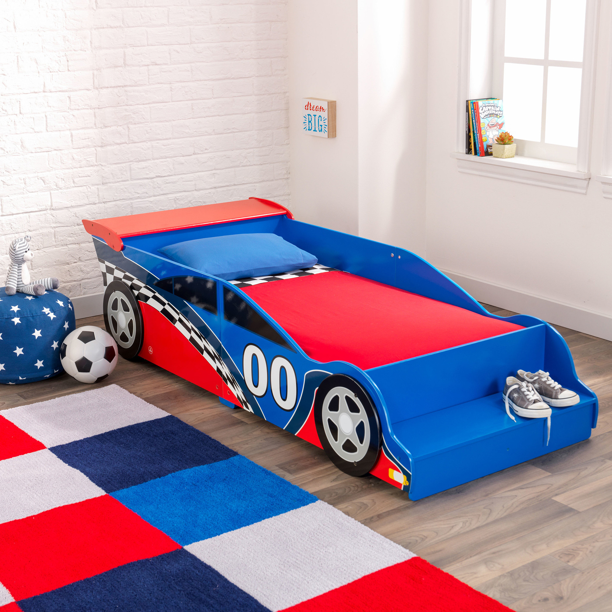 سرير اطفال علي شكل سيارة سباق من كيد كرافت.-baby-nursery-furniture-cribsandbeds-beds-image-4