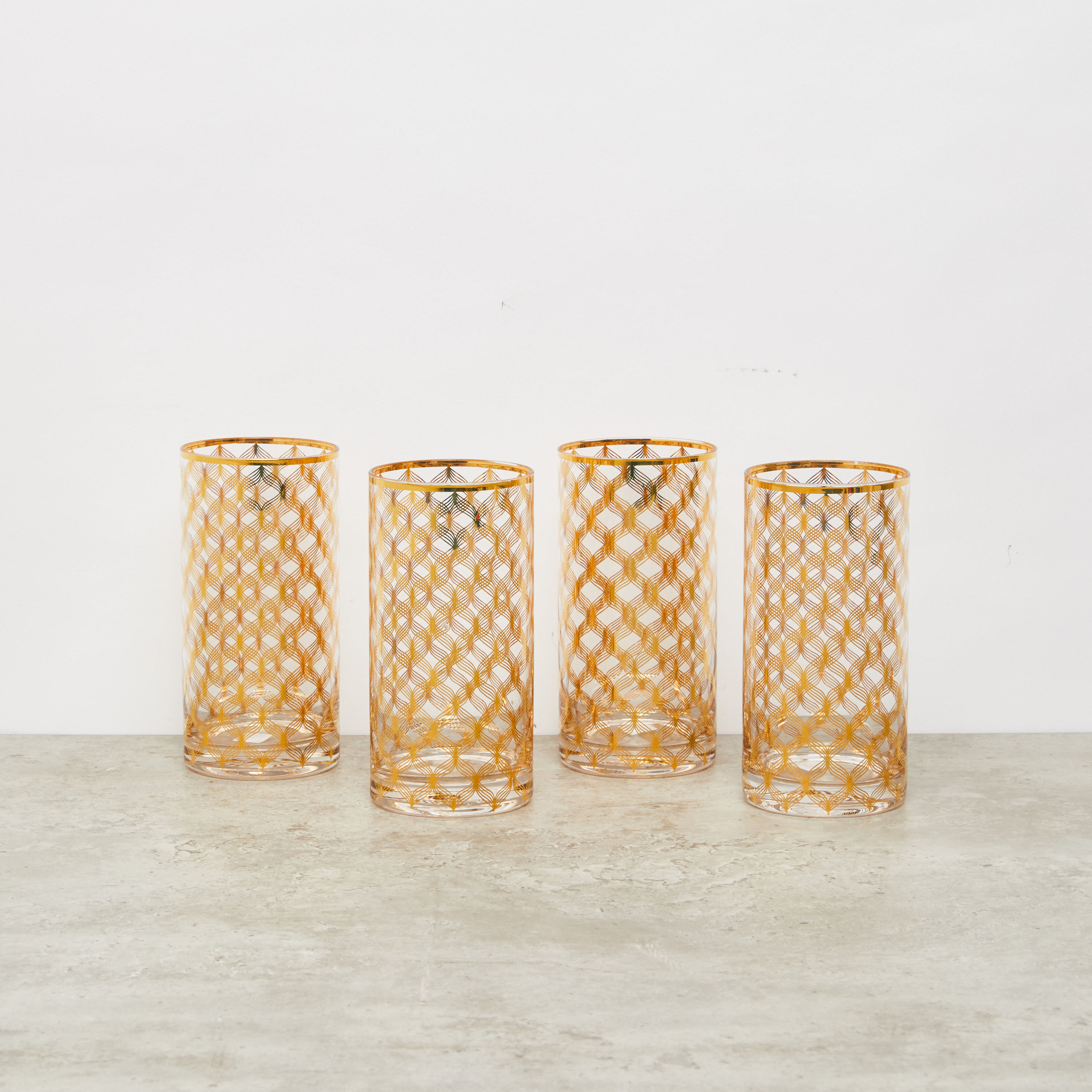 Metropolition Mood Geometric Decal Highball Tumblers - Set of 4-household-dining-glassware-drinkingglasses-image-1