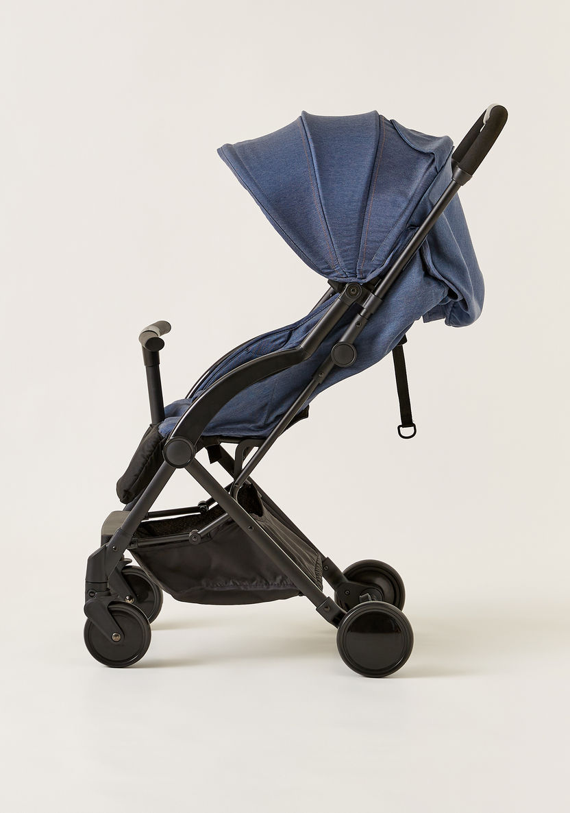 Giggles Porter Blue Denim Baby Stroller with 3 Reclining Positions (Upto 3 years)-Strollers-image-2