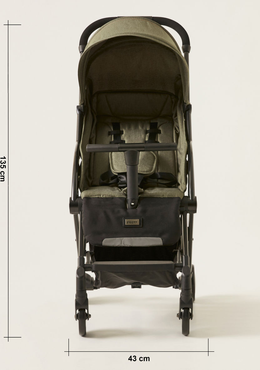 Giggles Porter Green 3-Fold Baby Stroller with 3 Reclining Positions(Upto 3 years)-Strollers-image-10