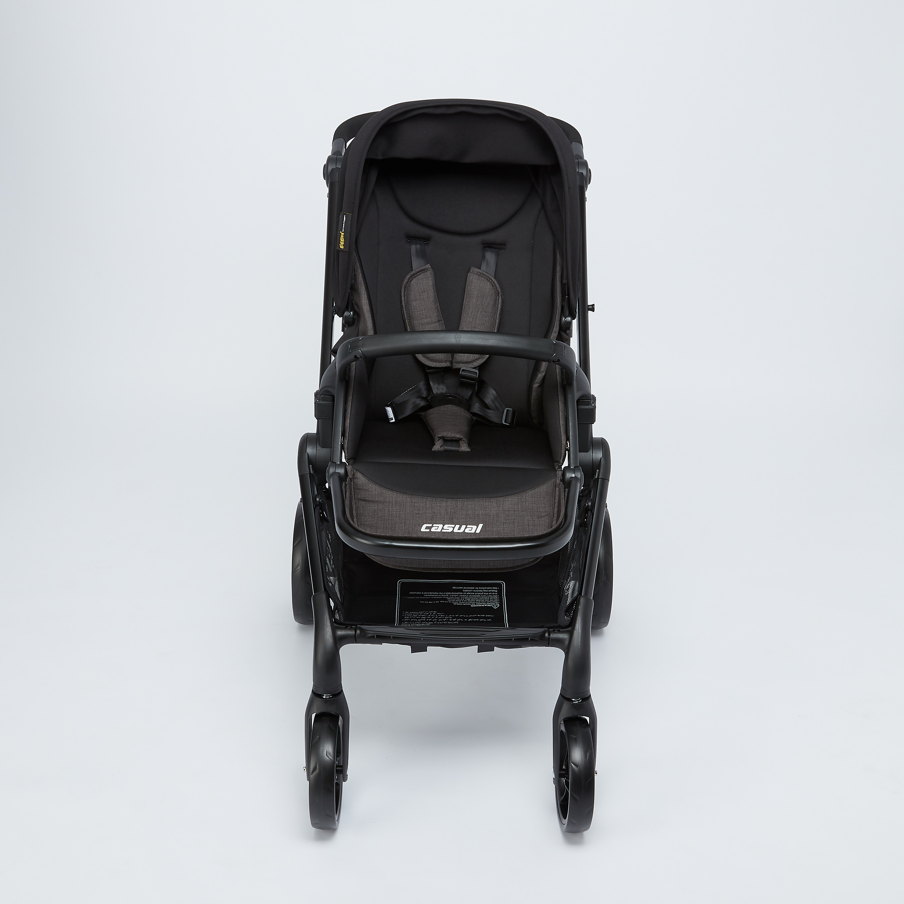عربة أطفال باللون الاسود من جيجلز كاجوال يمكن إمالتها بثلاثة وضعيات (حتى 3 سنوات) -baby-gear-strollersandprams-strollers-image-2