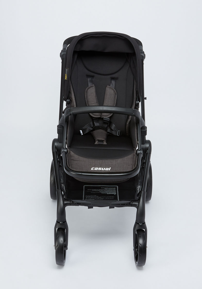 Giggles Casual Black Baby Stroller with 3 Reclining Positions (Upto 3 years) -Strollers-image-1