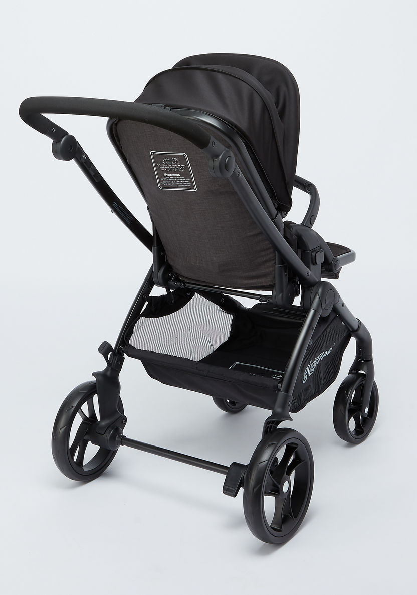 Giggles Casual Black Baby Stroller with 3 Reclining Positions (Upto 3 years) -Strollers-image-5