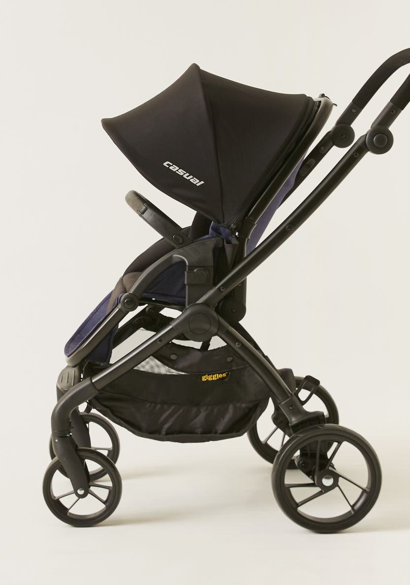 Giggles Casual Black Baby Stroller with 3 Reclining Positions (Upto 3 years) -Strollers-image-3